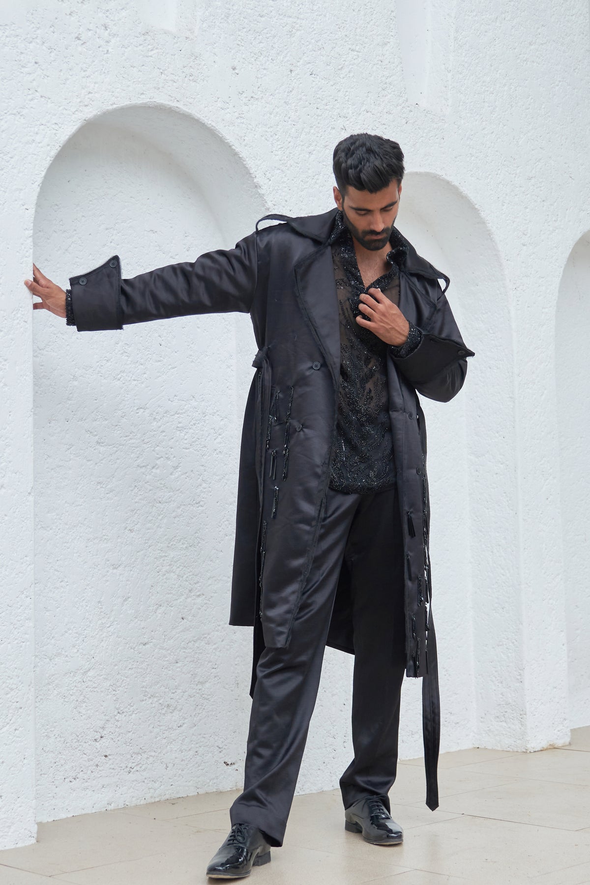 Aahil Trench Coat With Pants