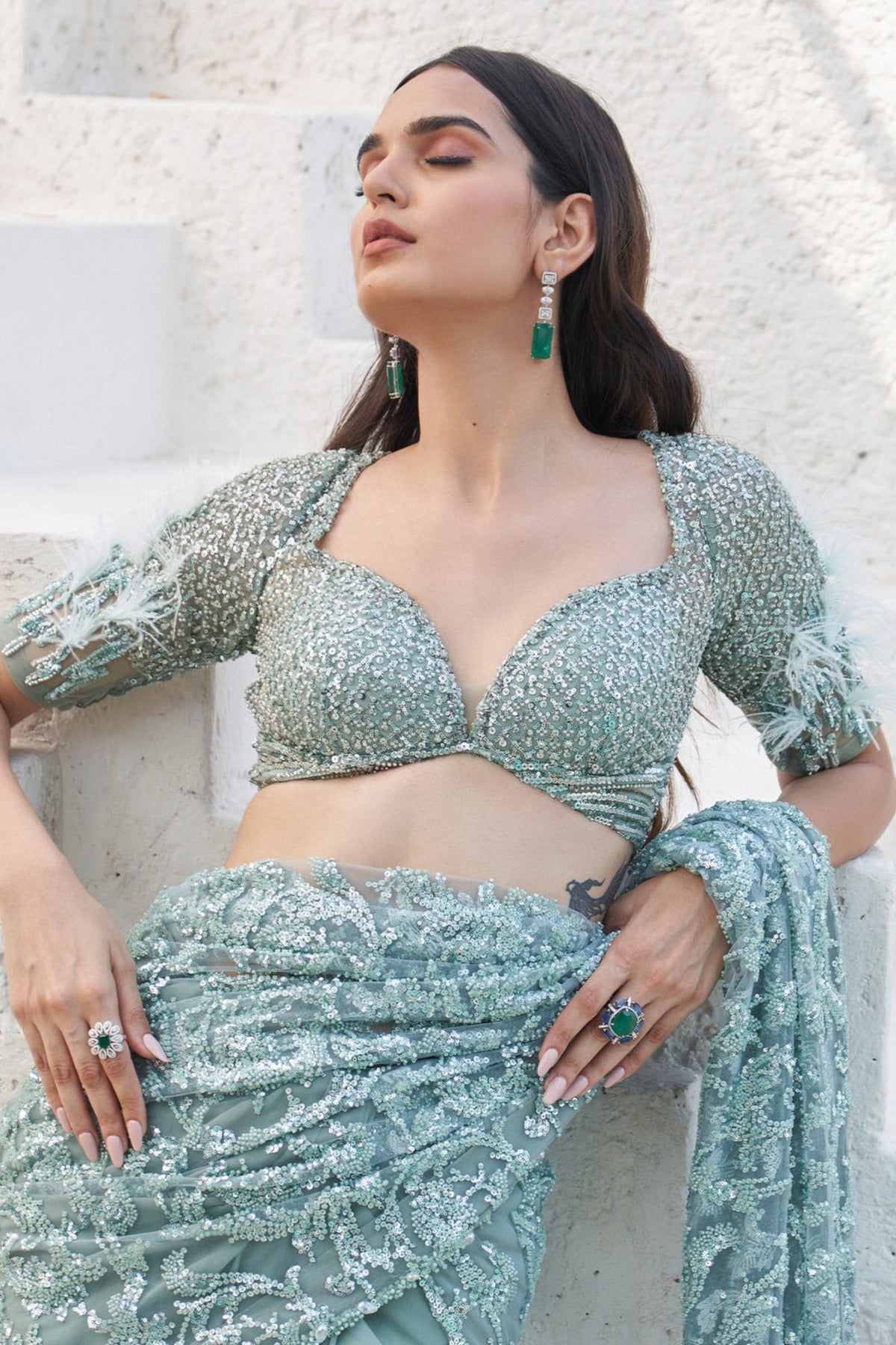 Jaana Pre-stitched Saree Set