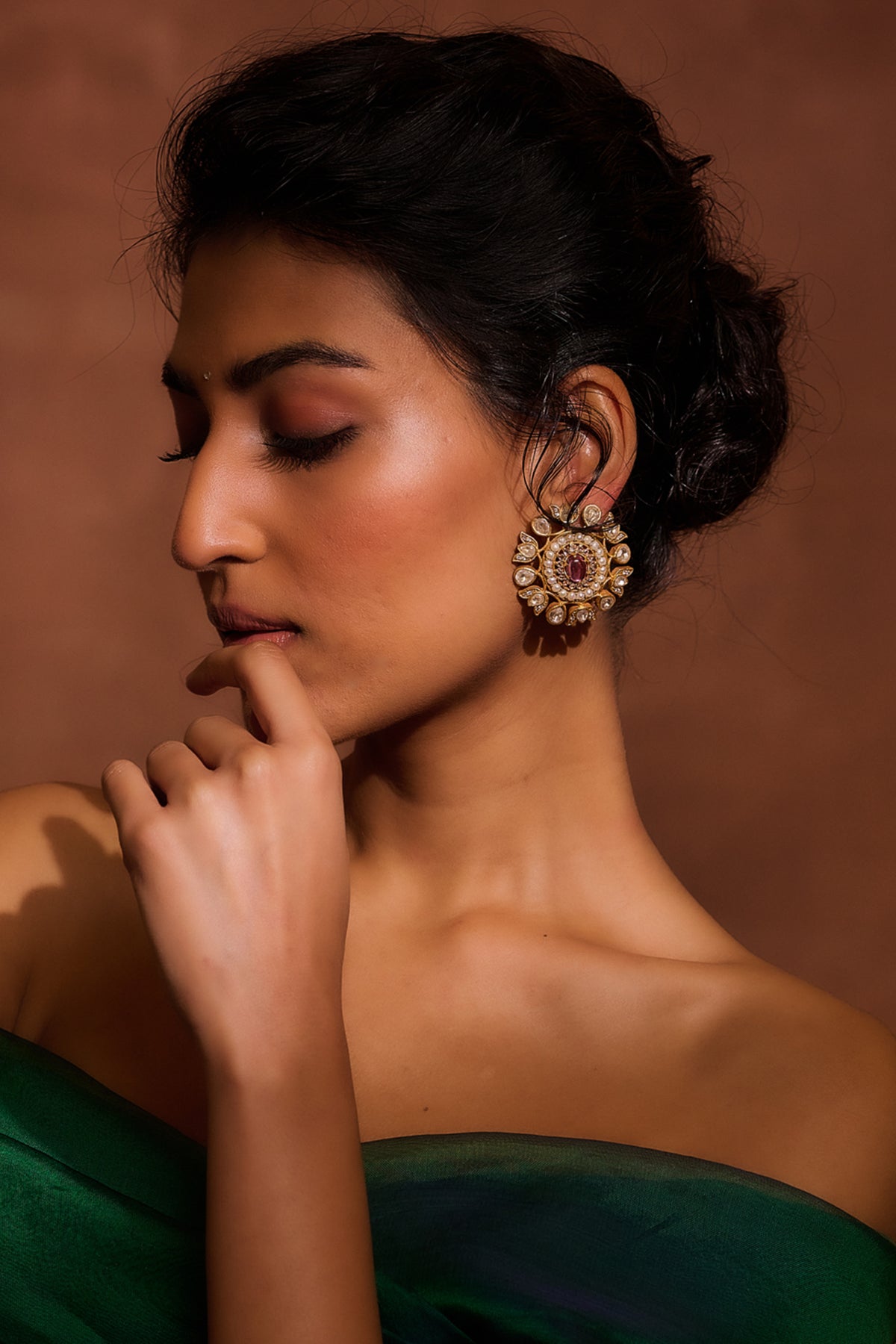 Gold Silver Earring