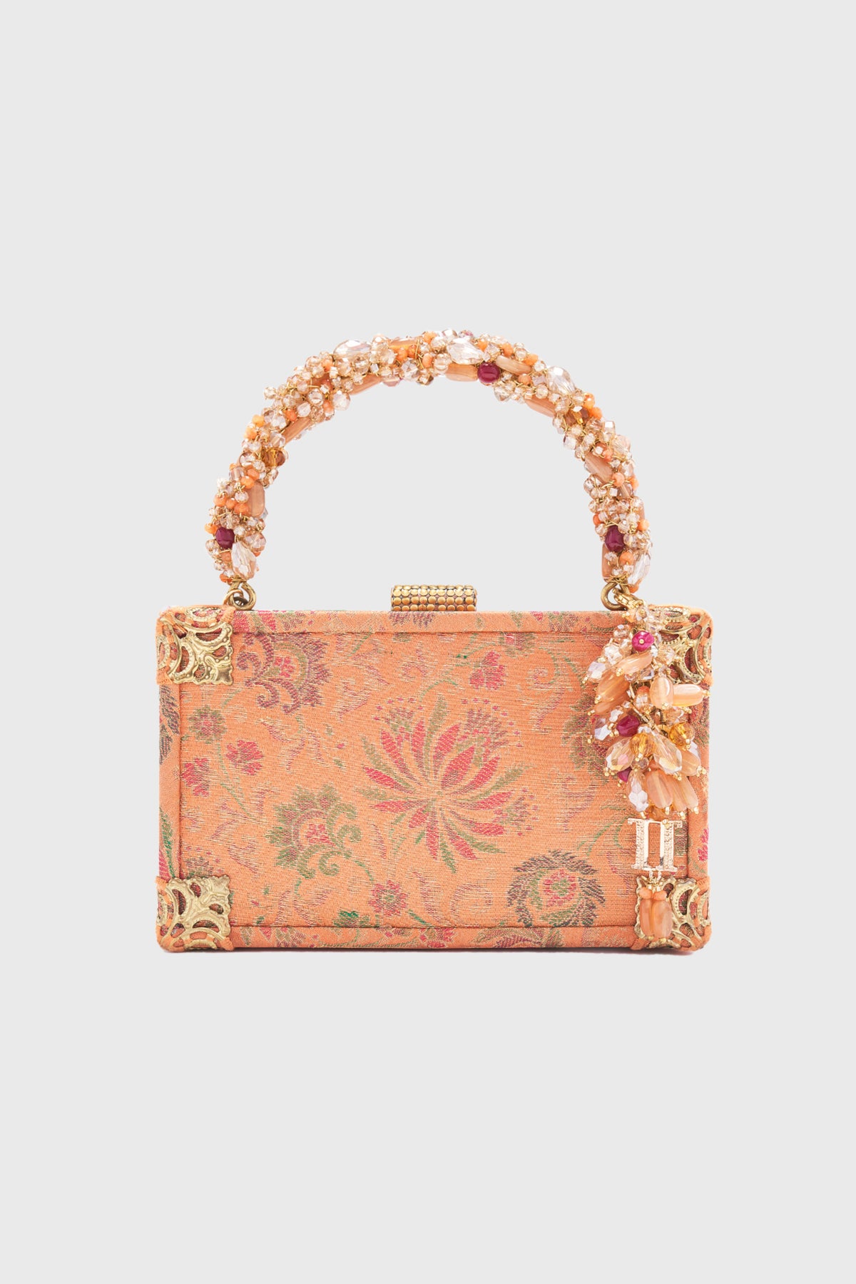 Orange Embroidered Bag