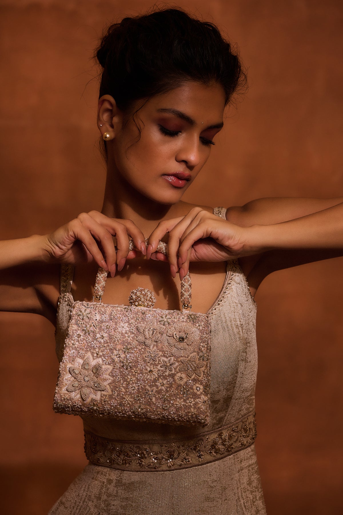 Blush Brocade Bag