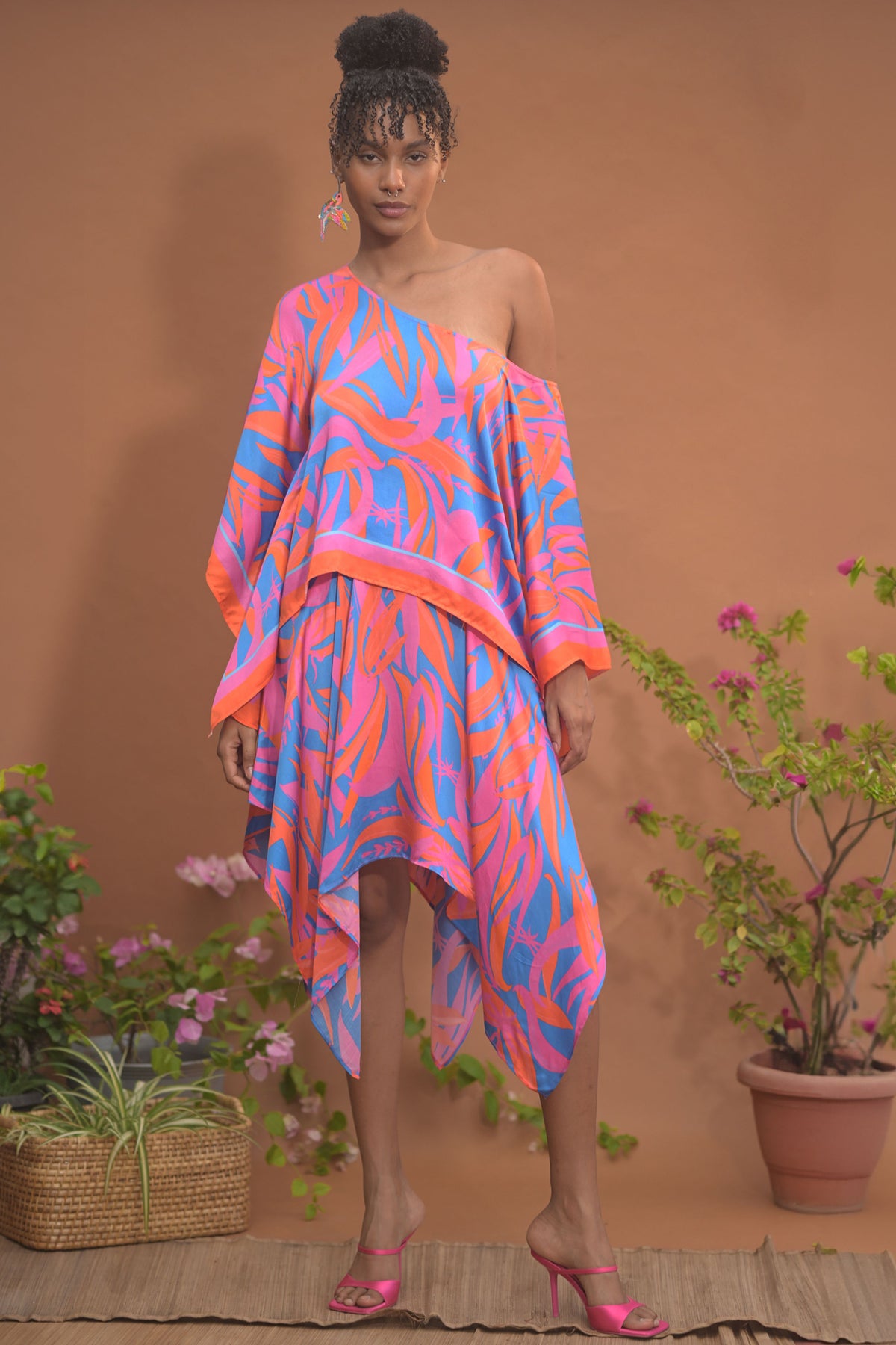 Leila Scarf kaftan blouse