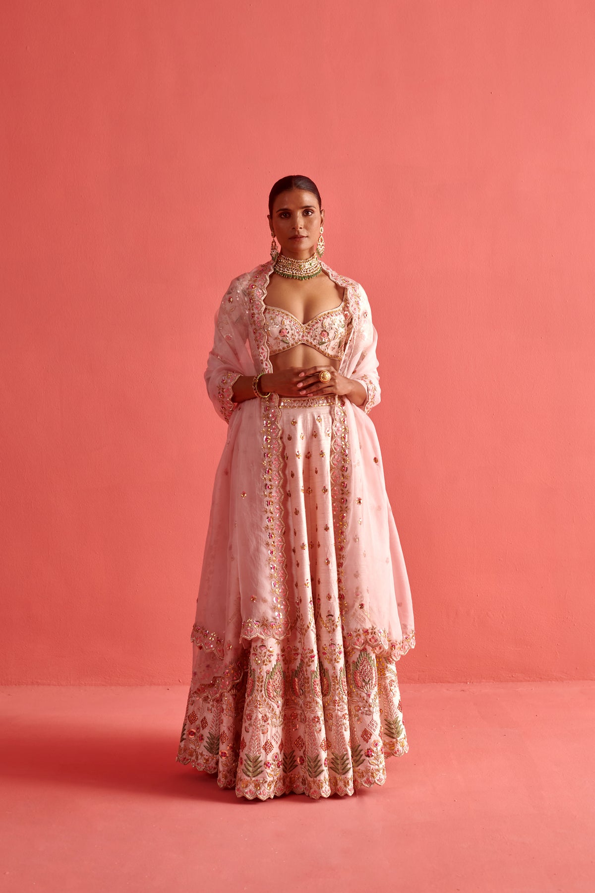 Powdered Pink Lehenga Set