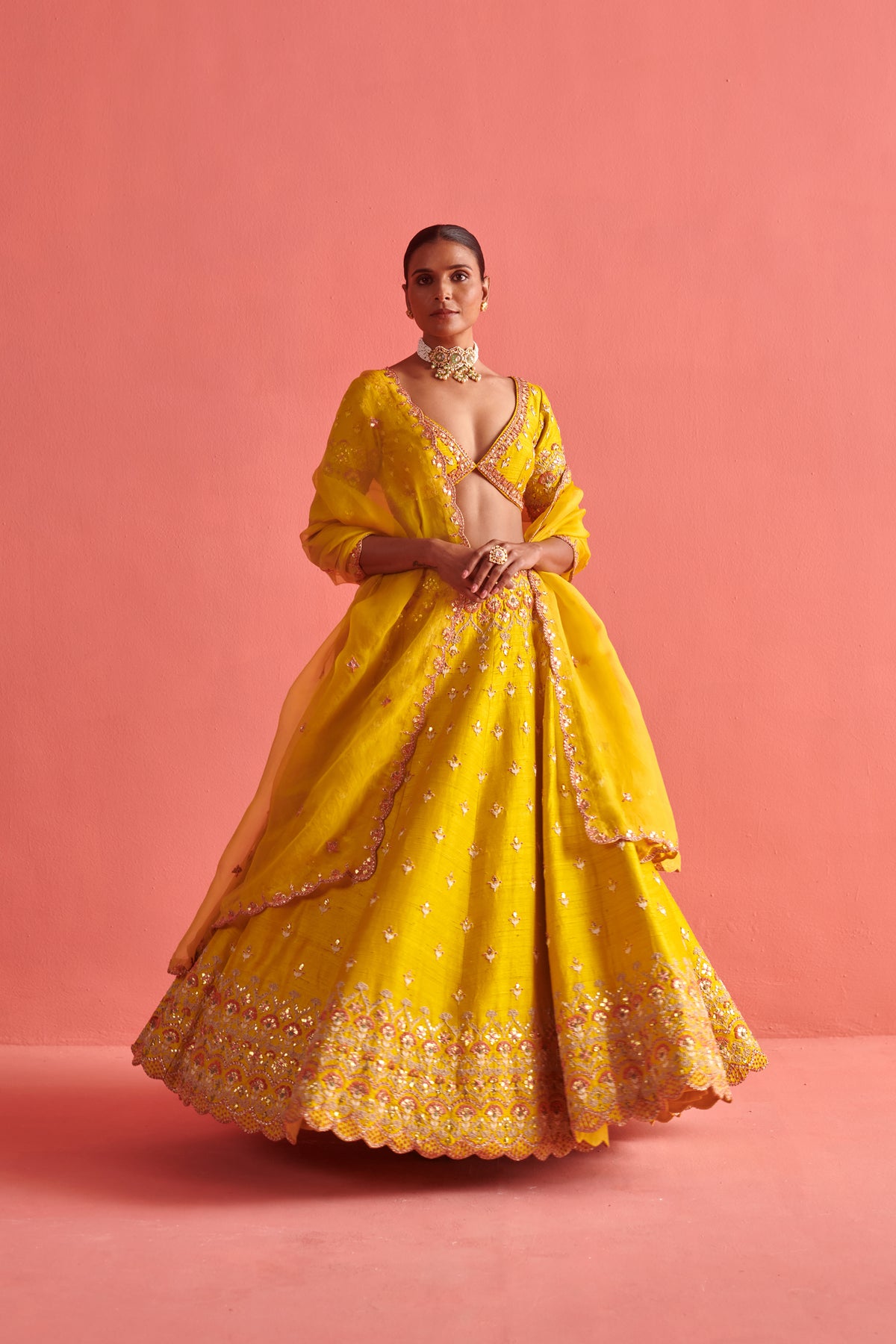 Yellow Lehenga Set
