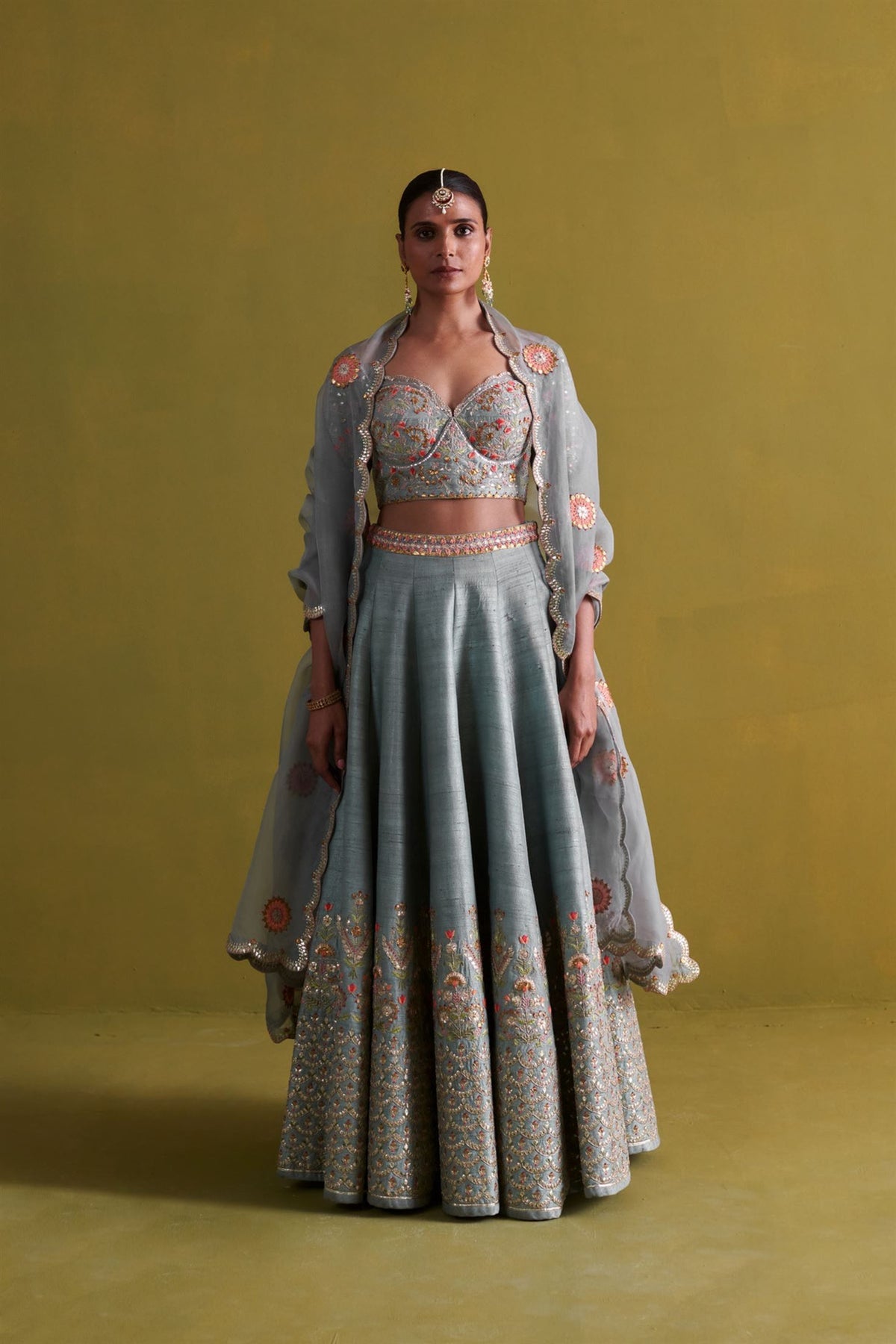 Marine Blue Lehenga Set