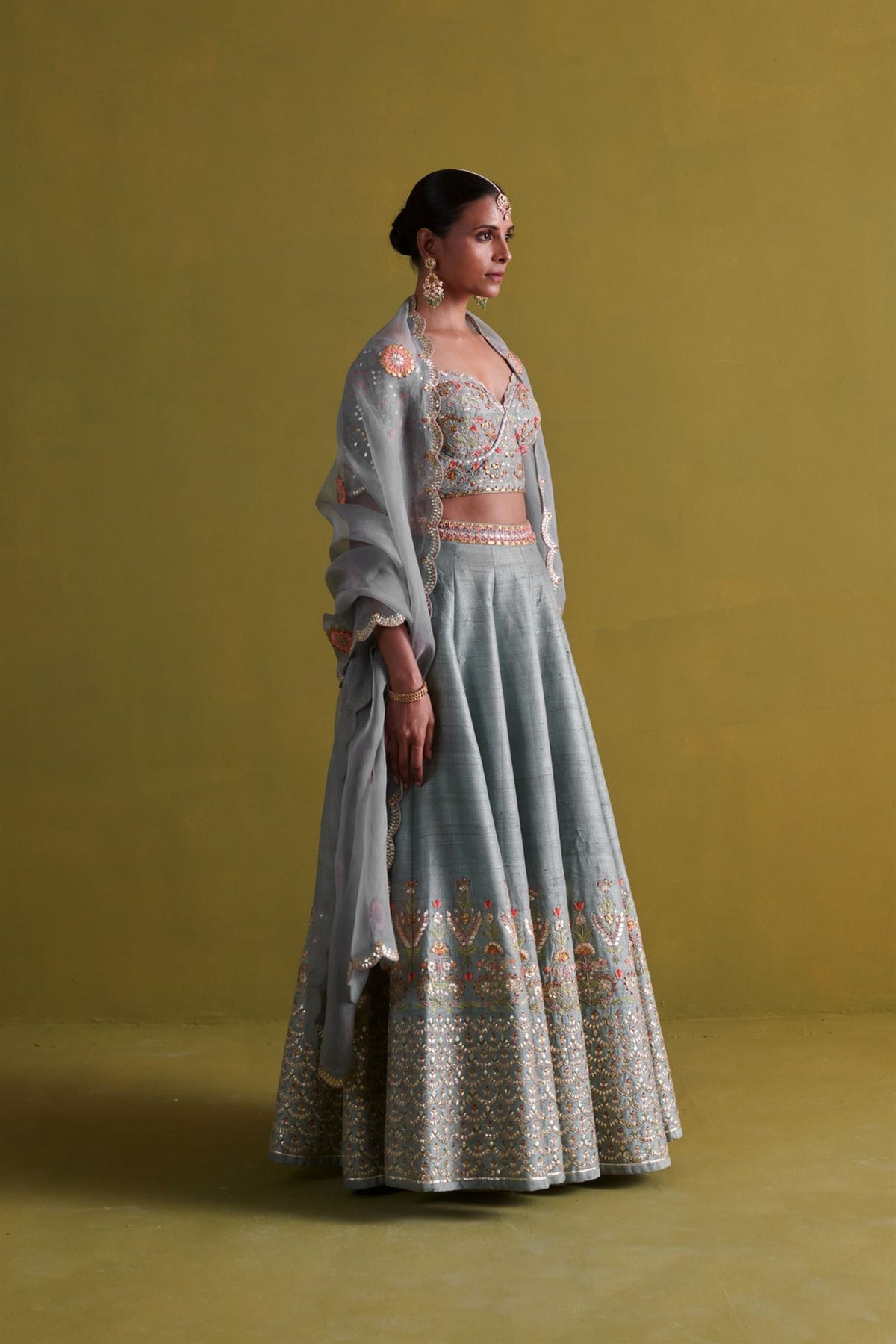 Marine Blue Lehenga Set