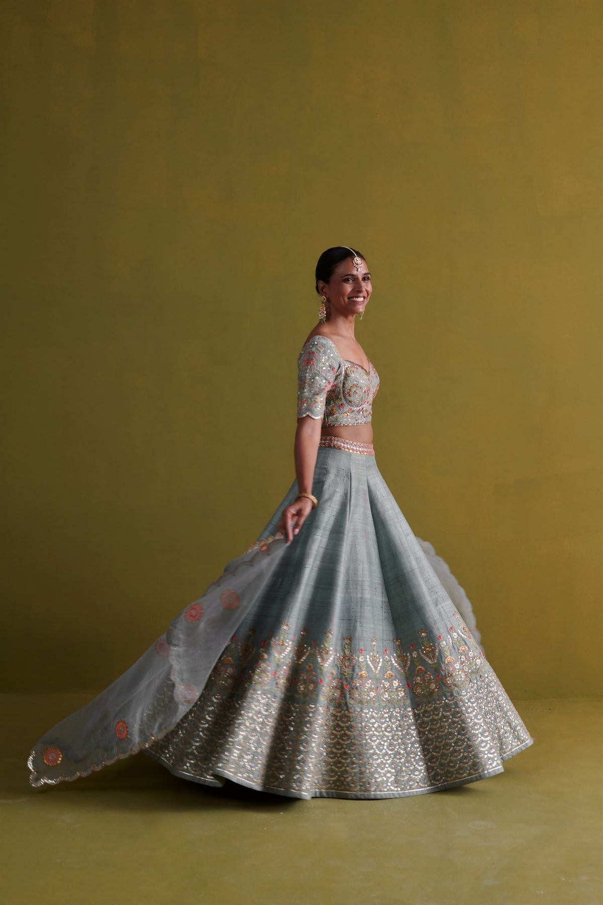 Marine Blue Lehenga Set