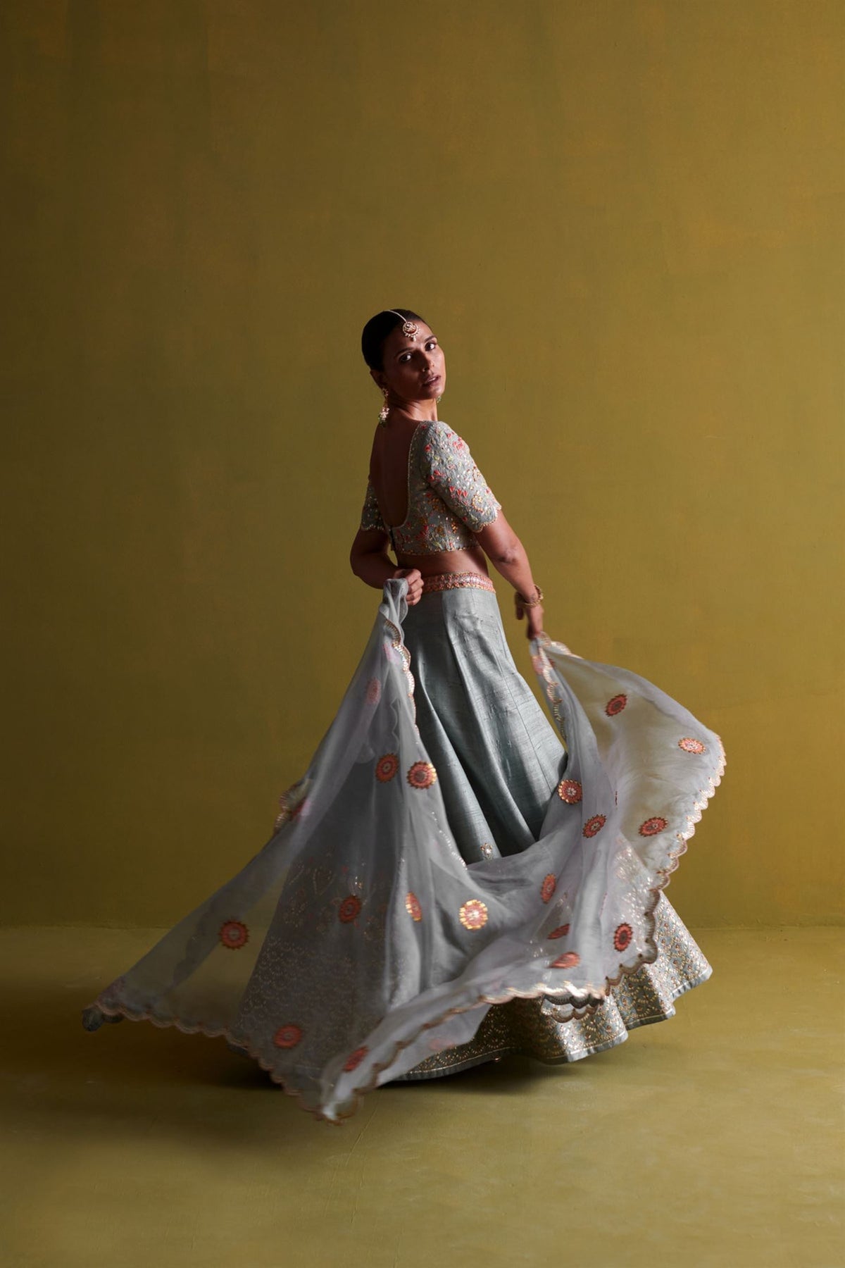 Marine Blue Lehenga Set