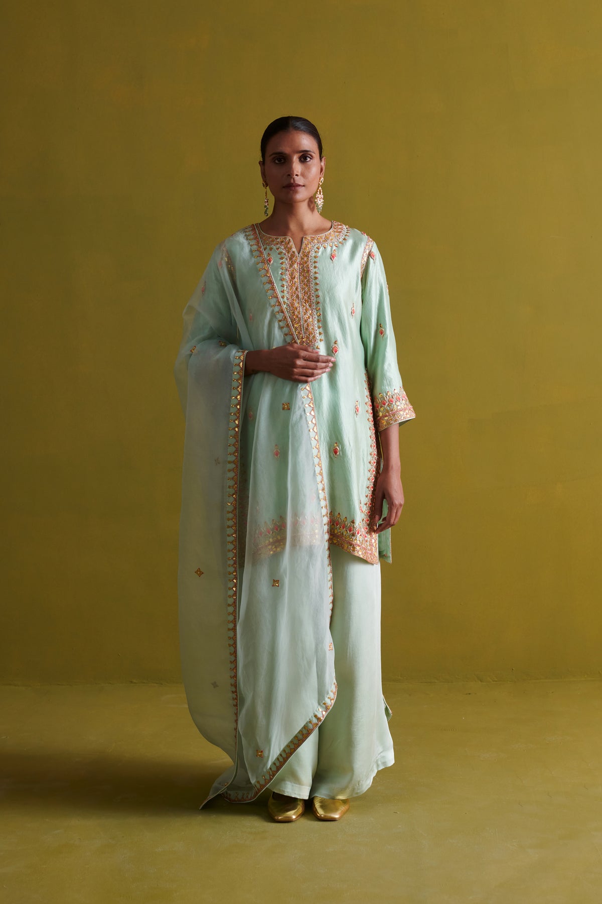 Light Sage Green Kurta Set