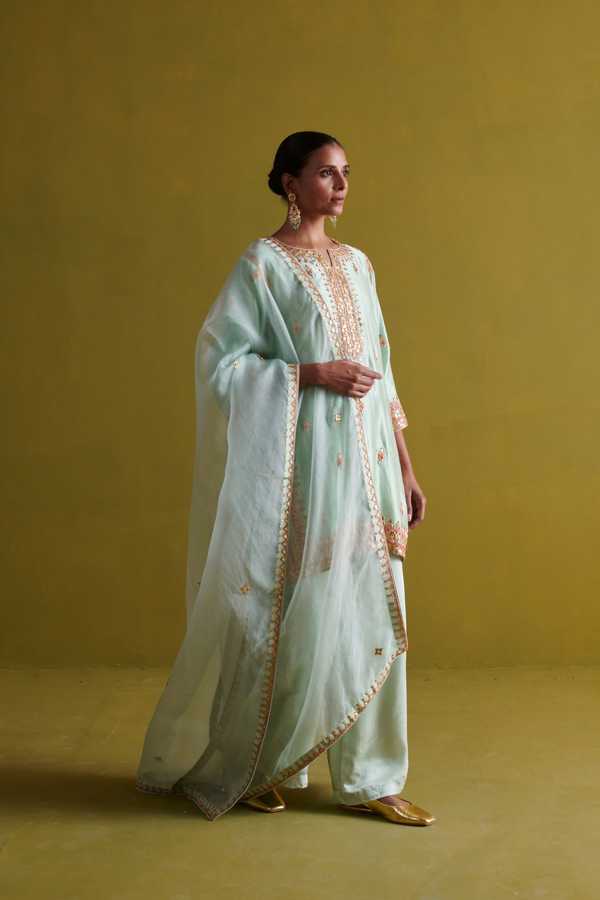 Light Sage Green Kurta Set