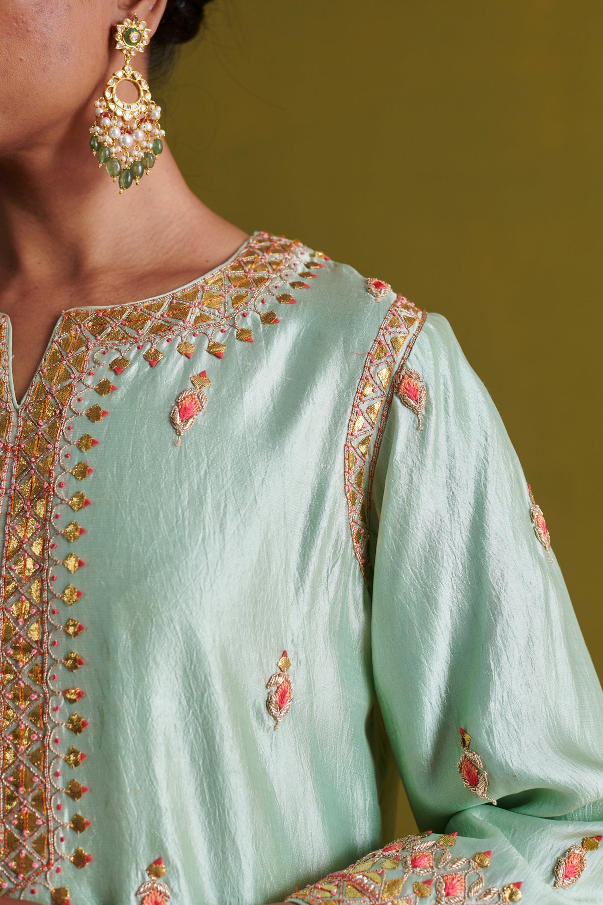 Light Sage Green Kurta Set