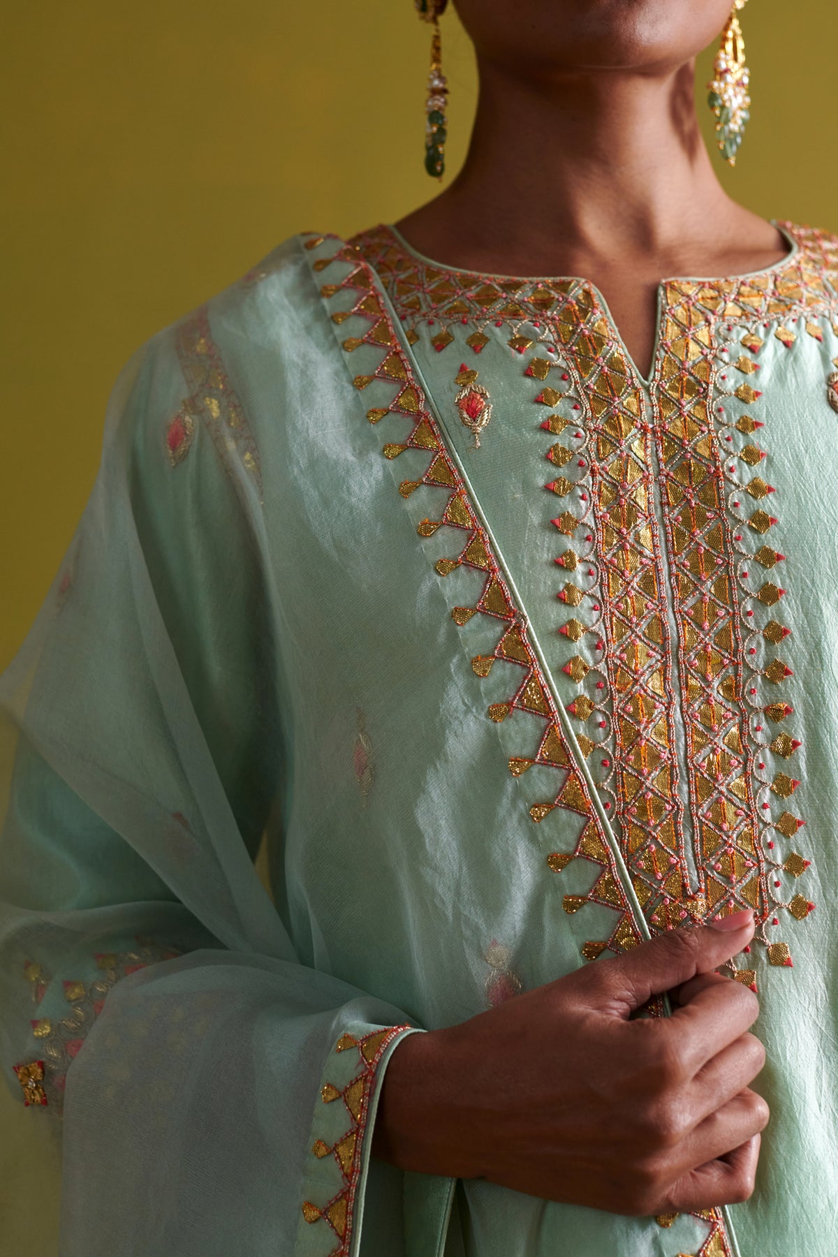 Light Sage Green Kurta Set