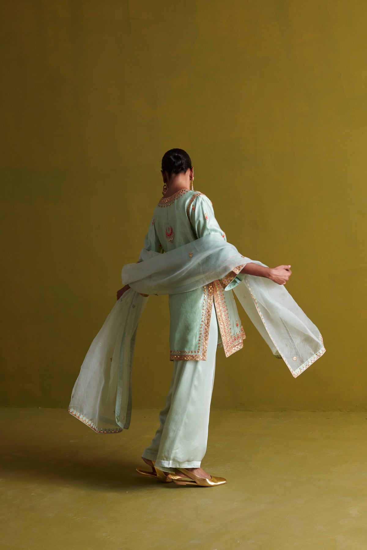 Light Sage Green Kurta Set