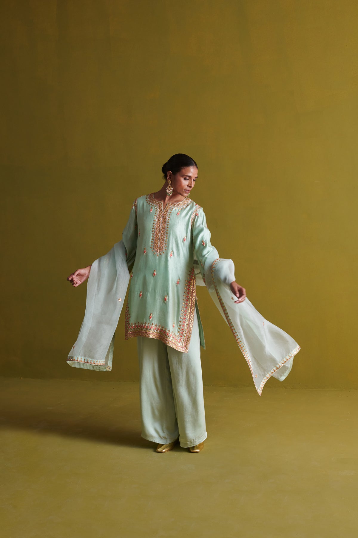 Light Sage Green Kurta Set