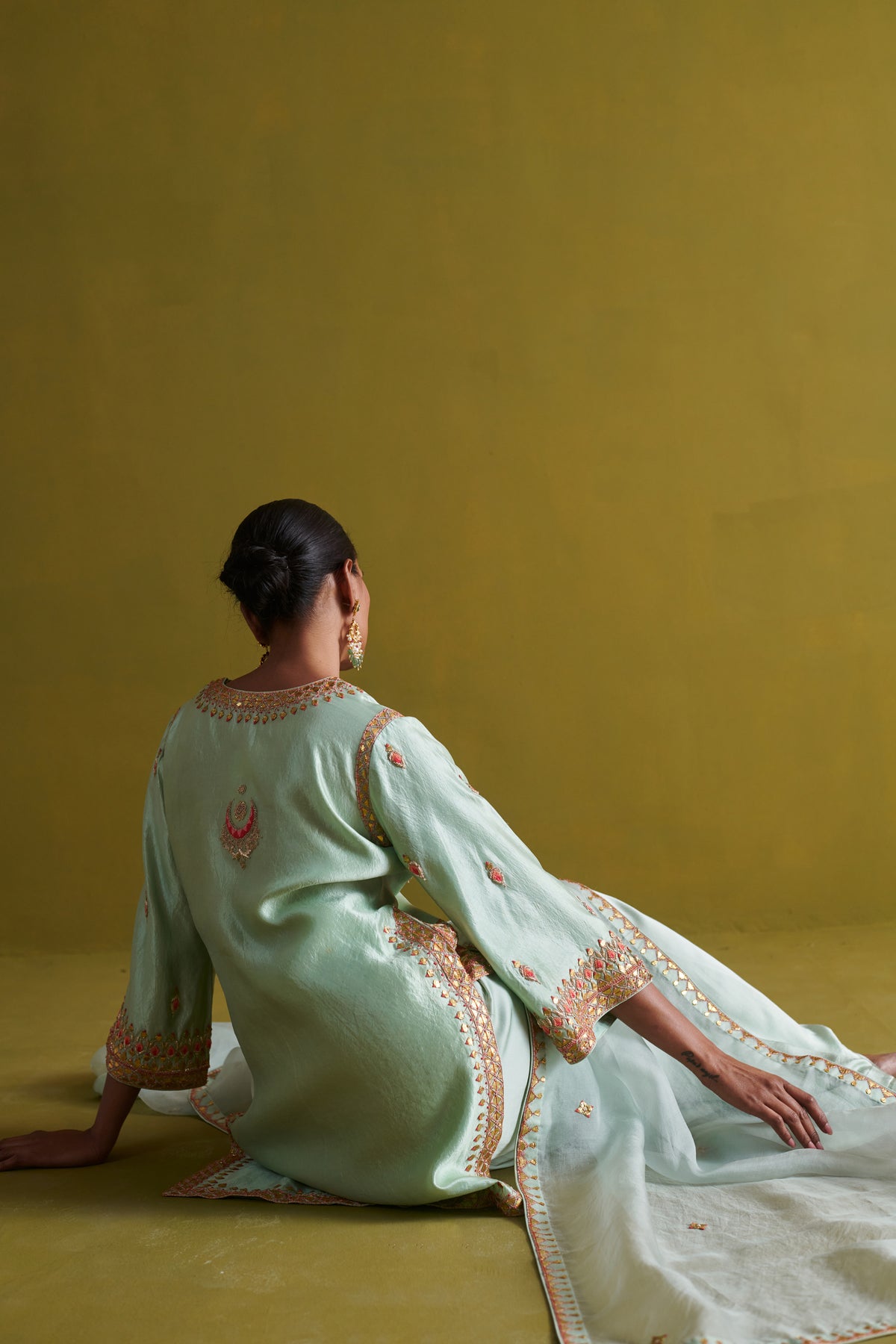 Light Sage Green Kurta Set