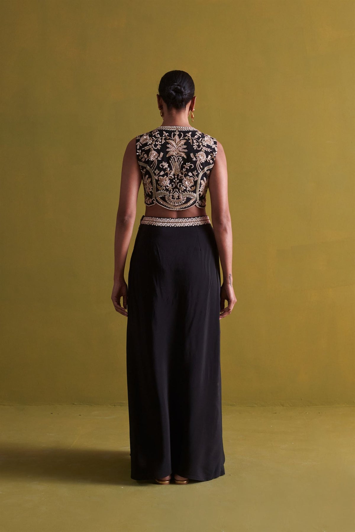 Black Embroidered Co-ord Set