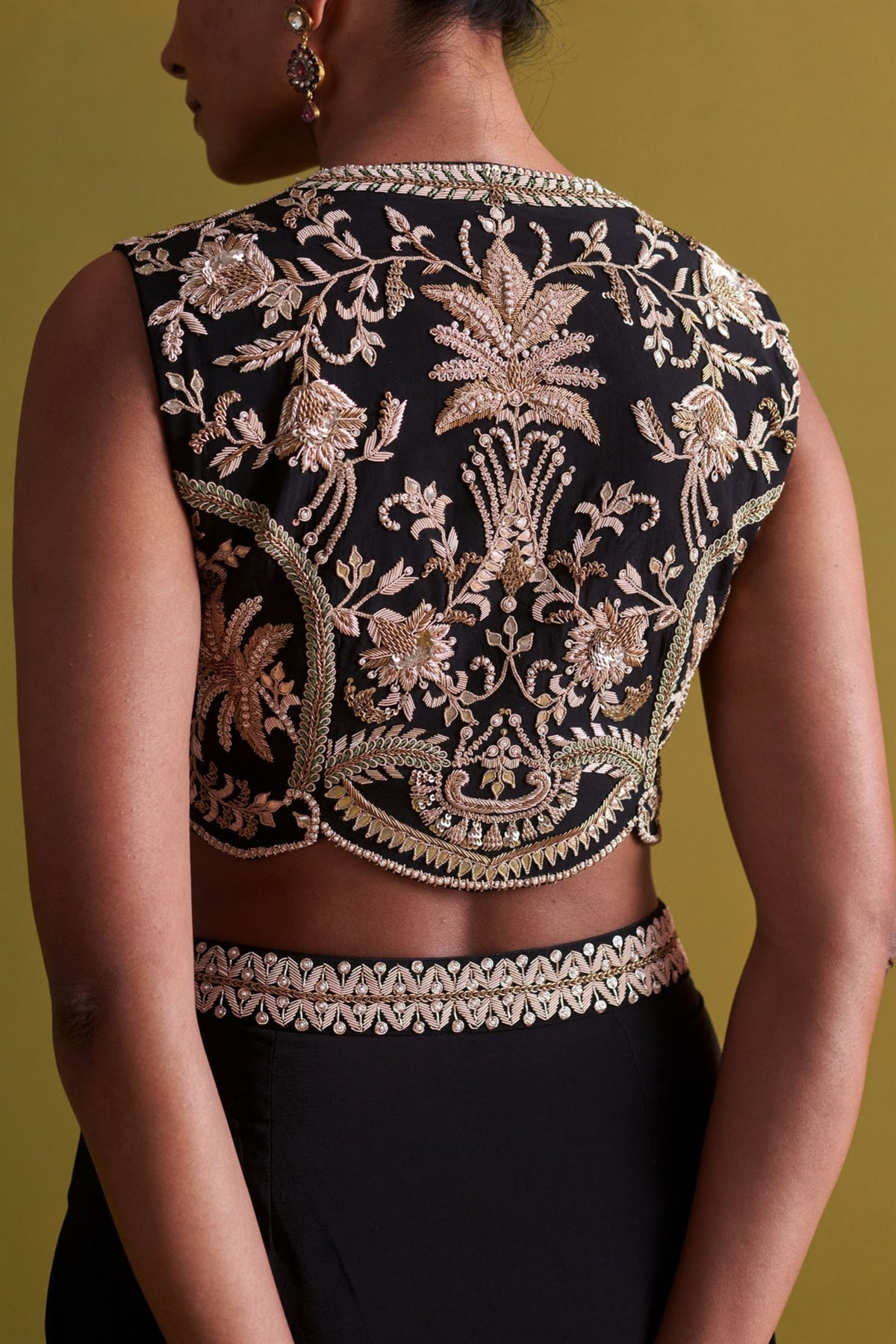 Black Embroidered Blouse
