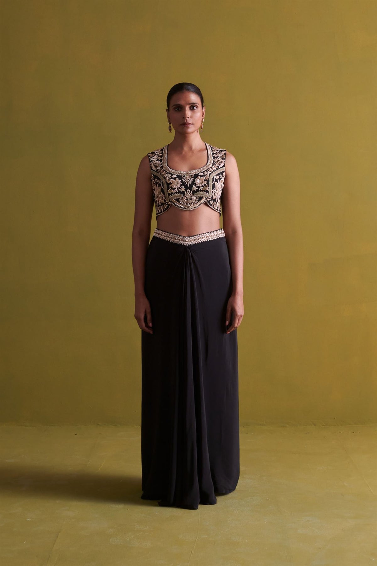 Black Embroidered Blouse