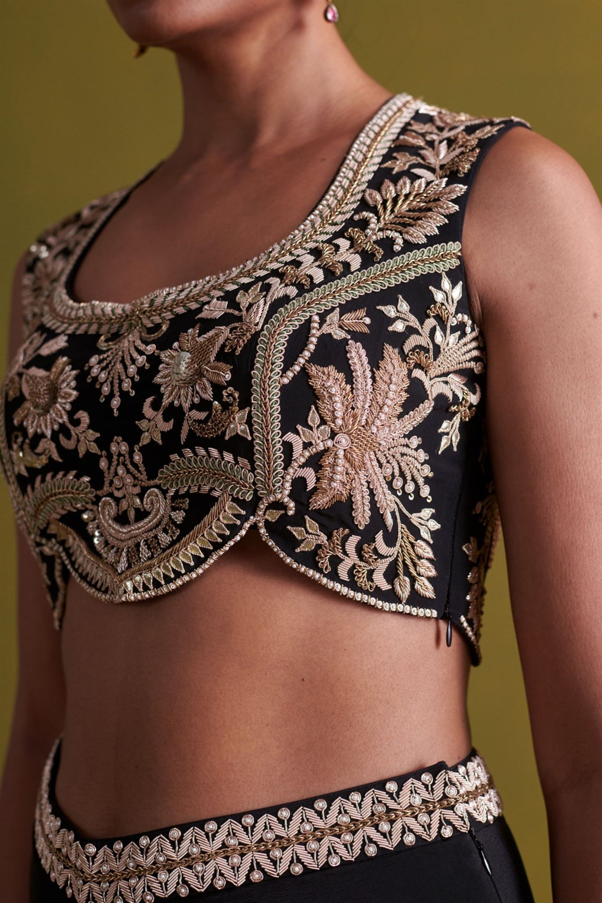 Black Embroidered Blouse