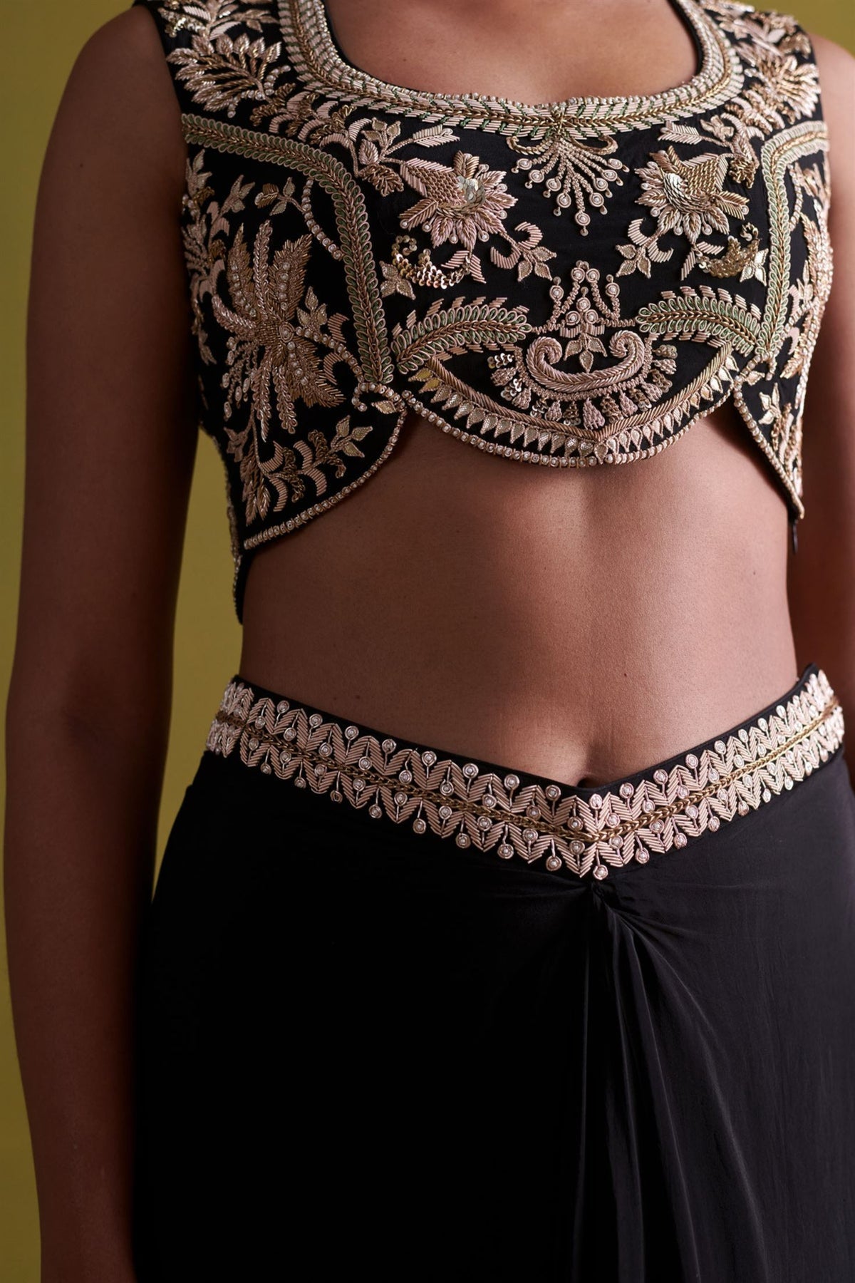 Black Embroidered Blouse