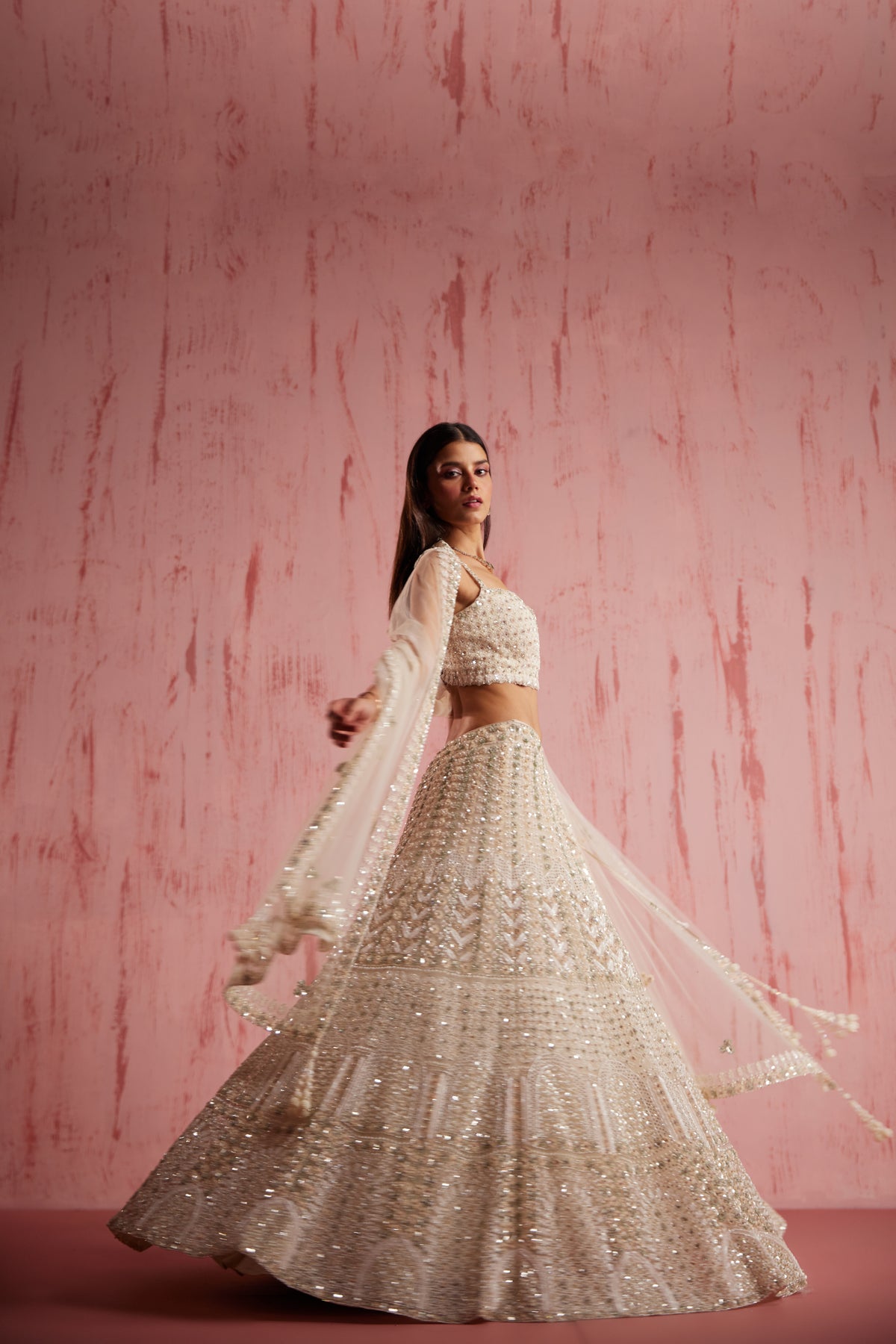 Abida Ivory Lehenga Set