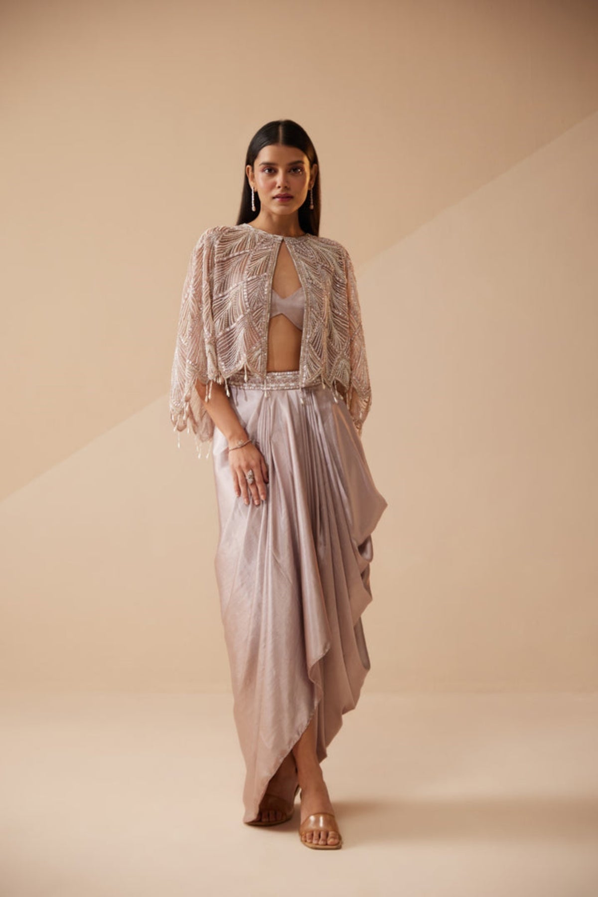 Adina Lavender Dhoti Set