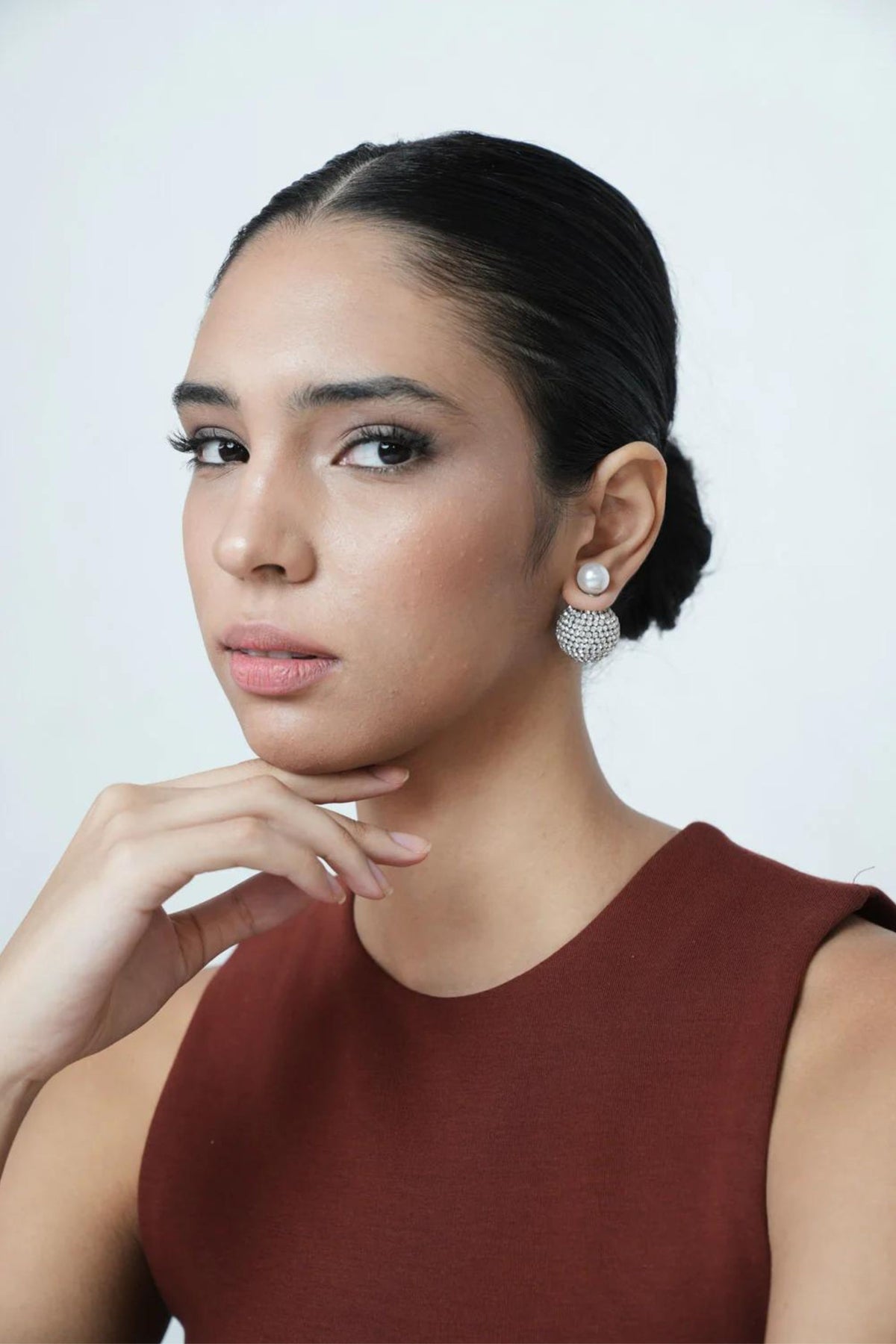 Nano Meteor Earrings In Sparkling White