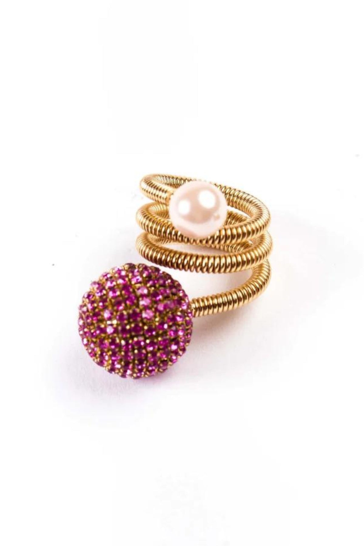Orb Wrap Ring In Gold