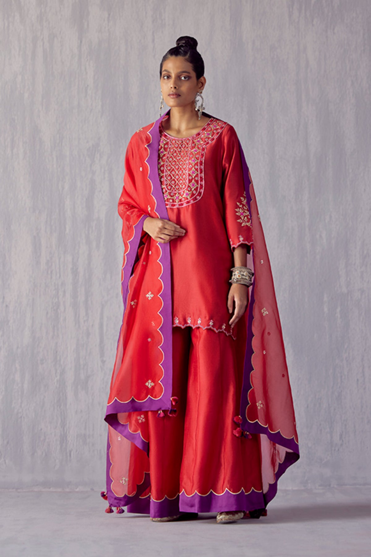 Amartya Red Sharara Set