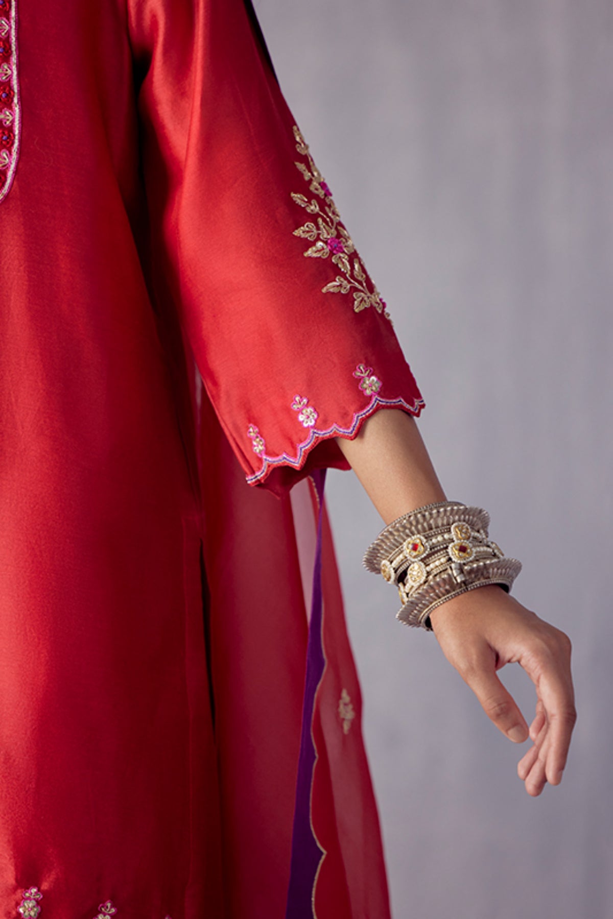 Amartya Red Sharara Set