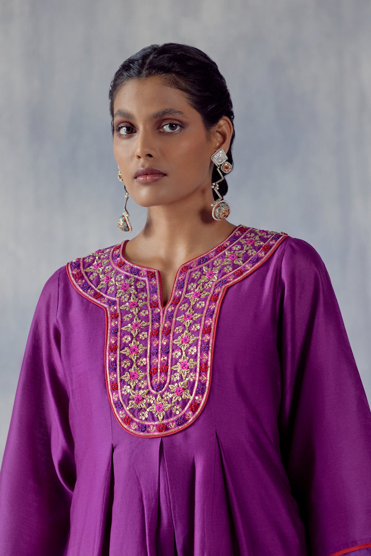 Gulnaaz Purple Kurta Set