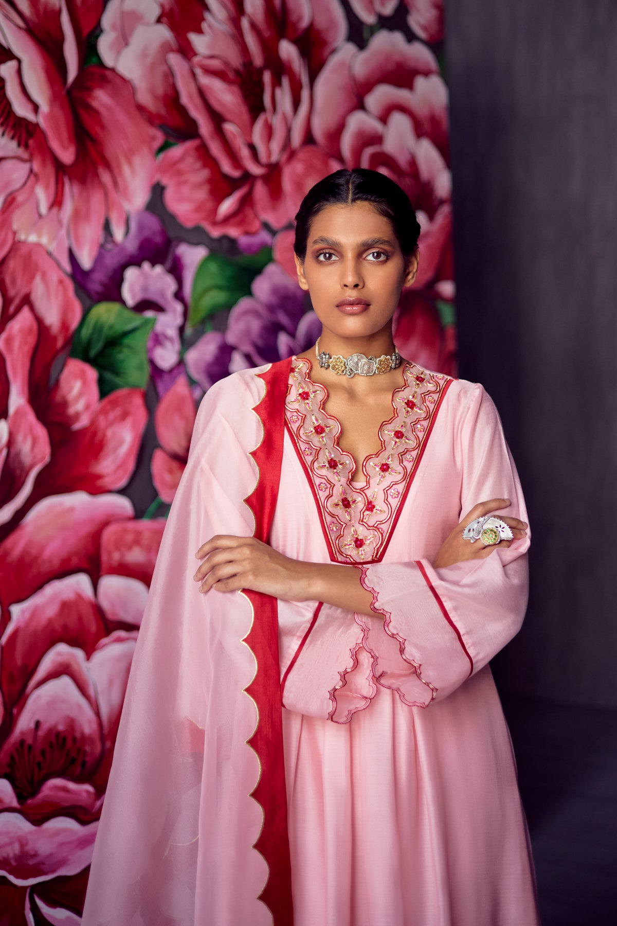Pratibha Peach Kurta Set