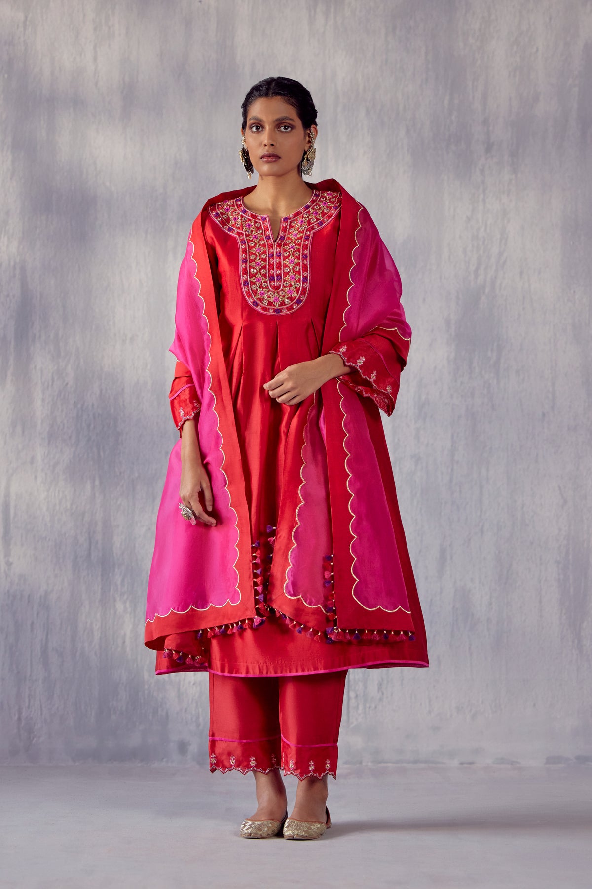 Gulnaaz Red Kurta Set