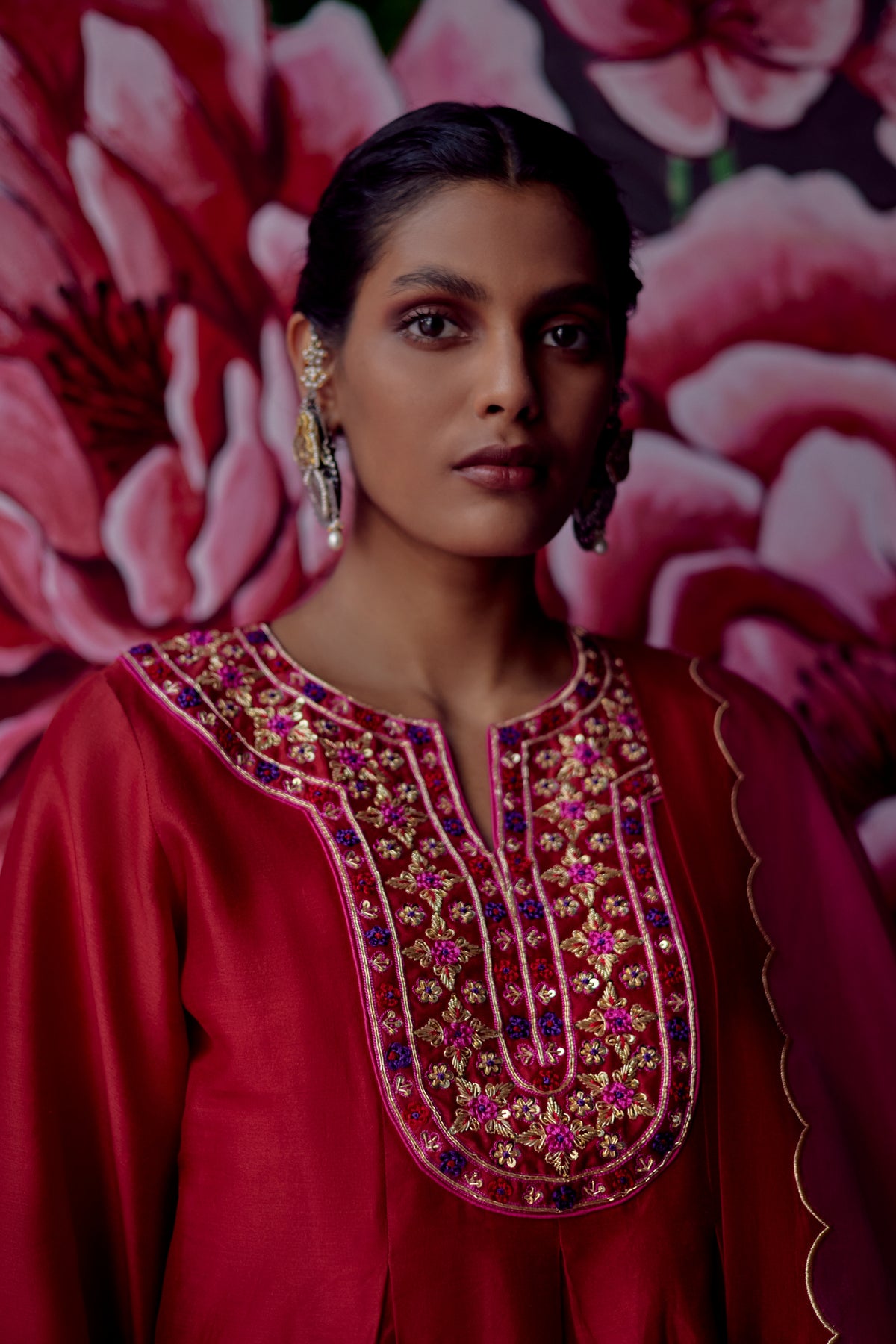 Gulnaaz Red Kurta Set