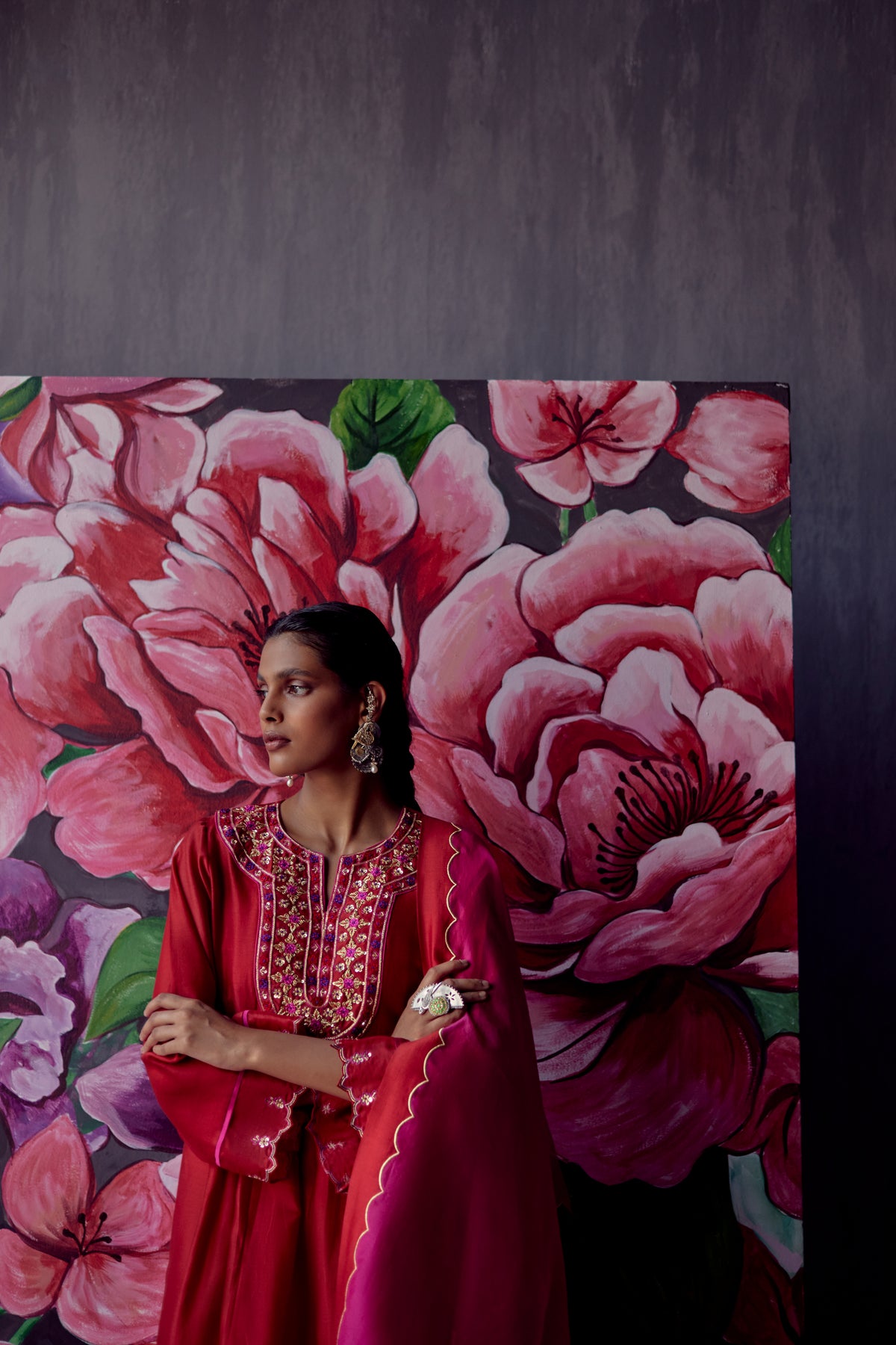 Gulnaaz Red Kurta Set
