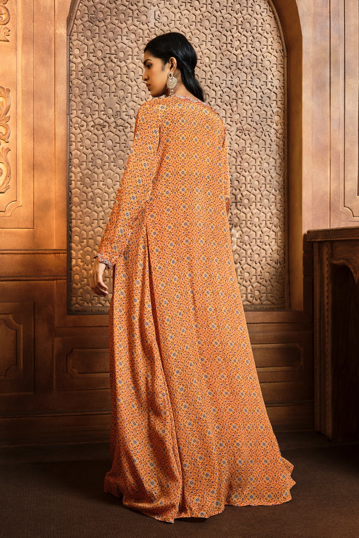 Mustard Jacket Sharara Set