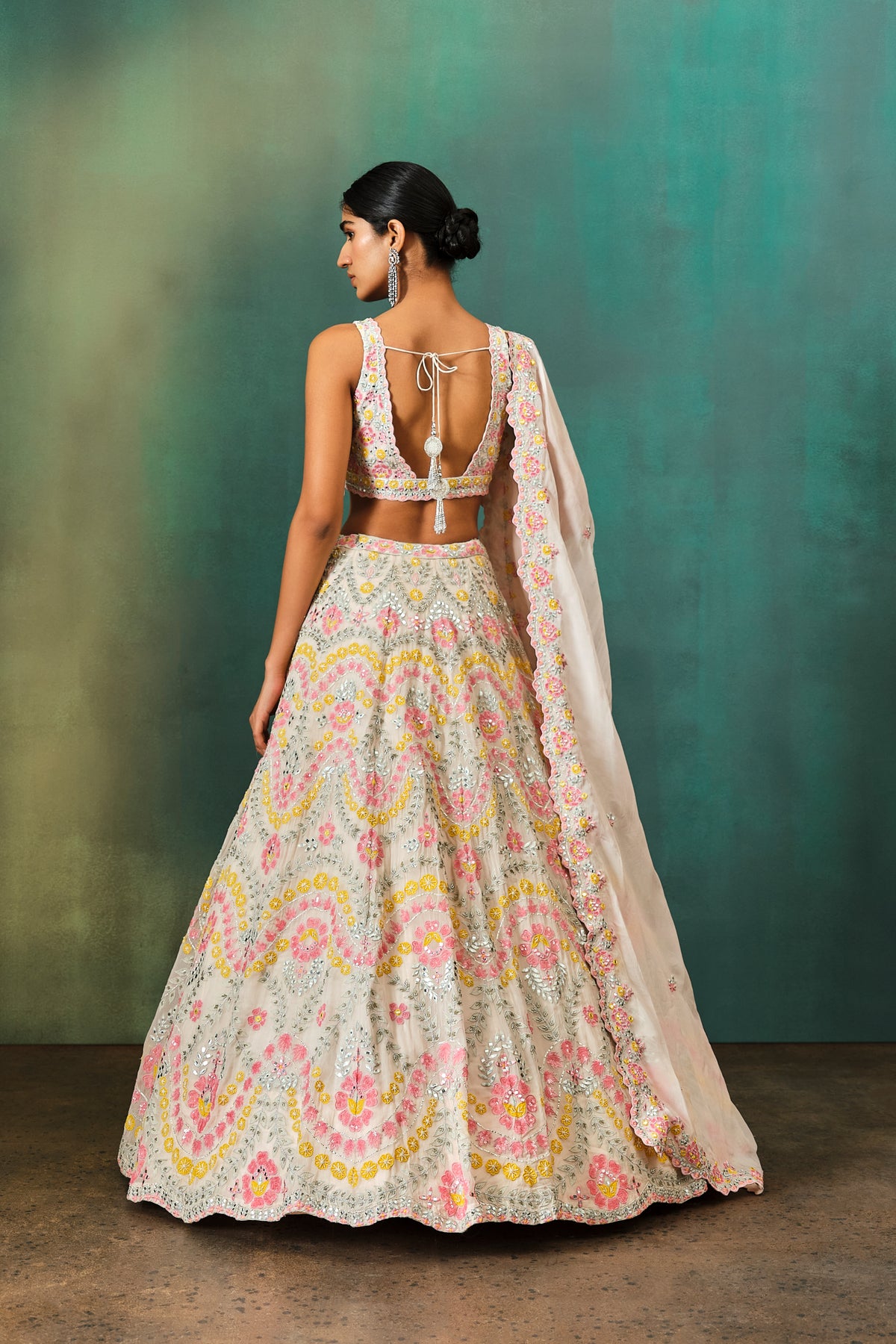 Pastel Applique Highlight Lehenga Set