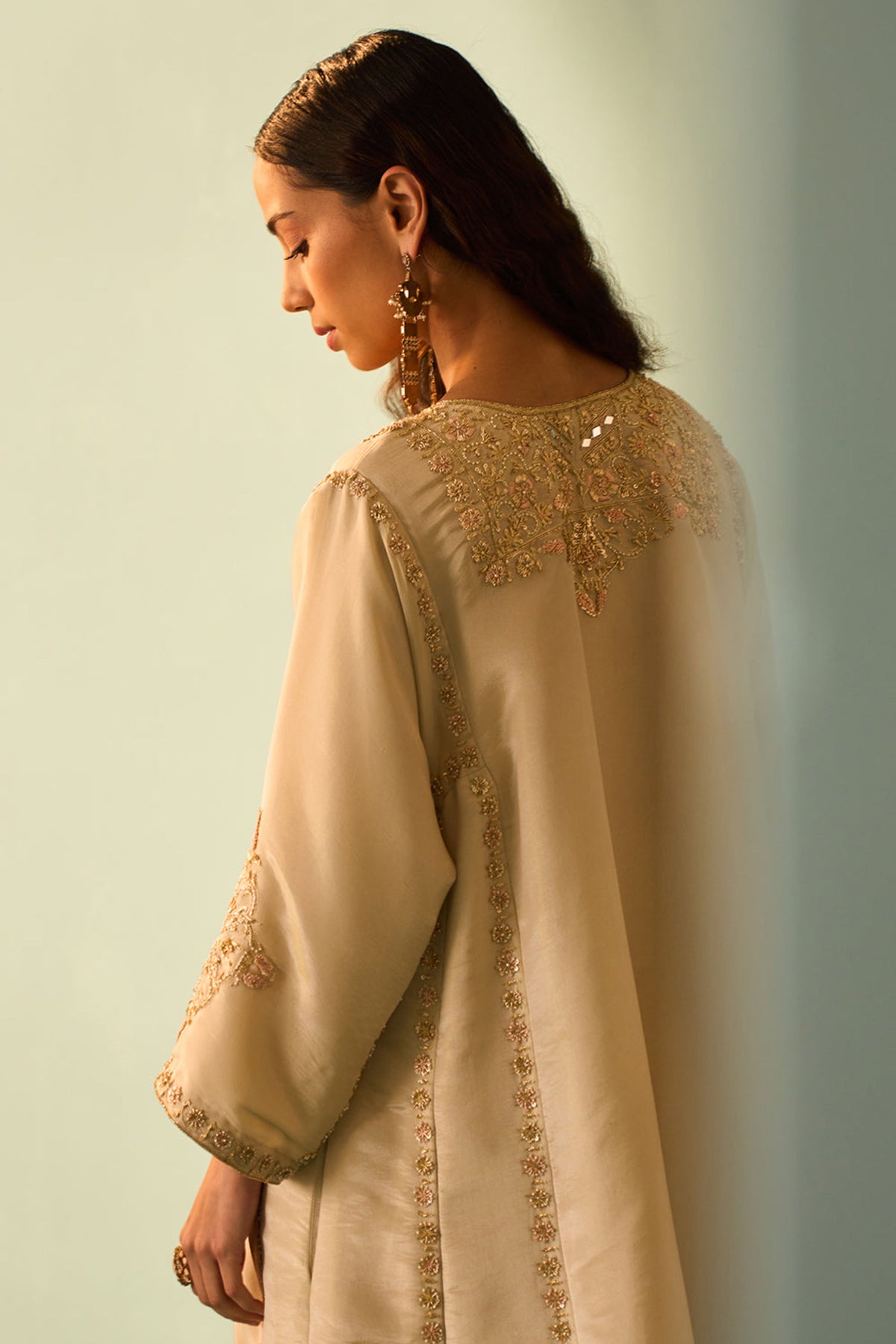 Gold Tissue Choga Set