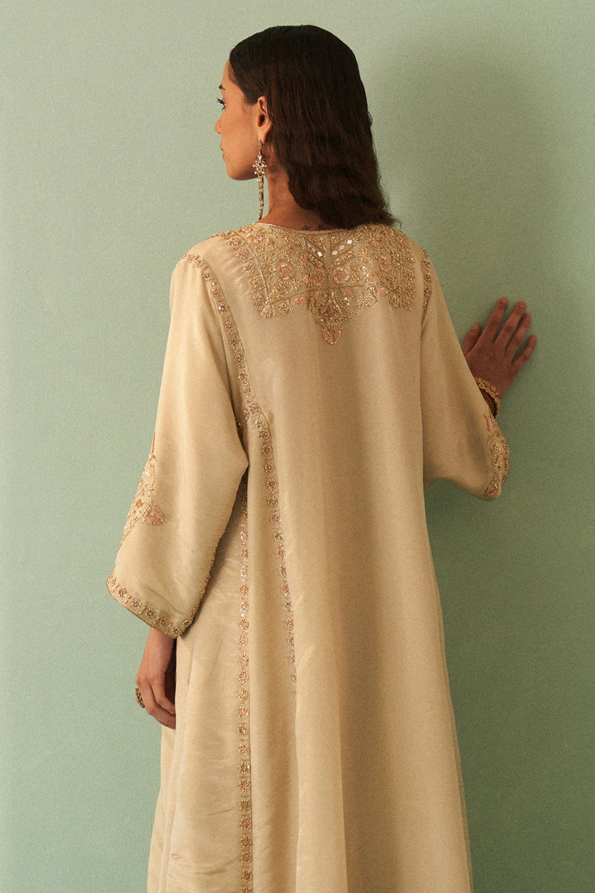 Gold Tissue Choga Set