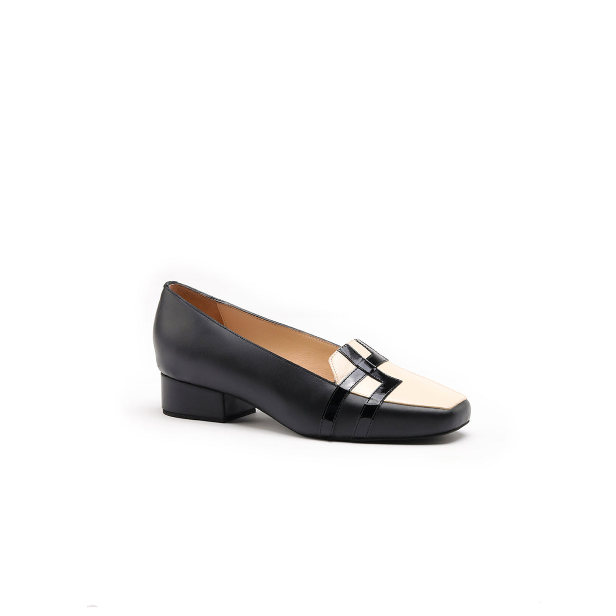 Black&amp;ivory 1 Inches Loafers