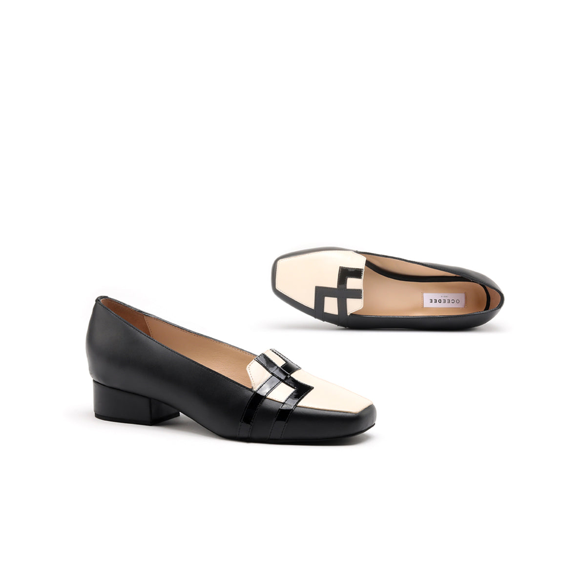 Black&amp;ivory 1 Inches Loafers
