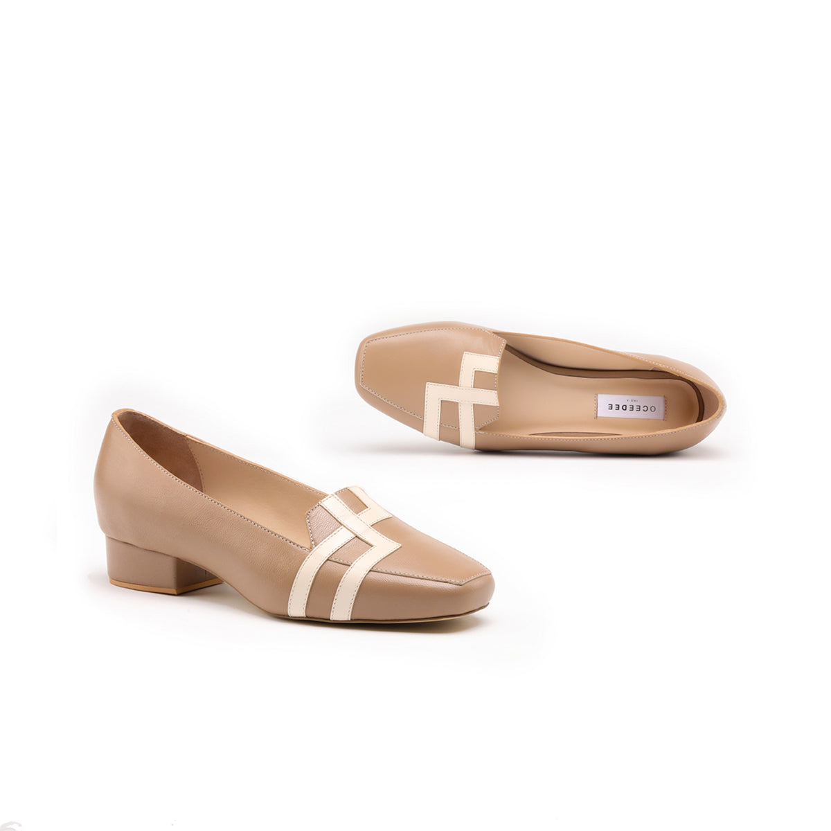 Nude &amp; Ivory 1 Inches Loafers