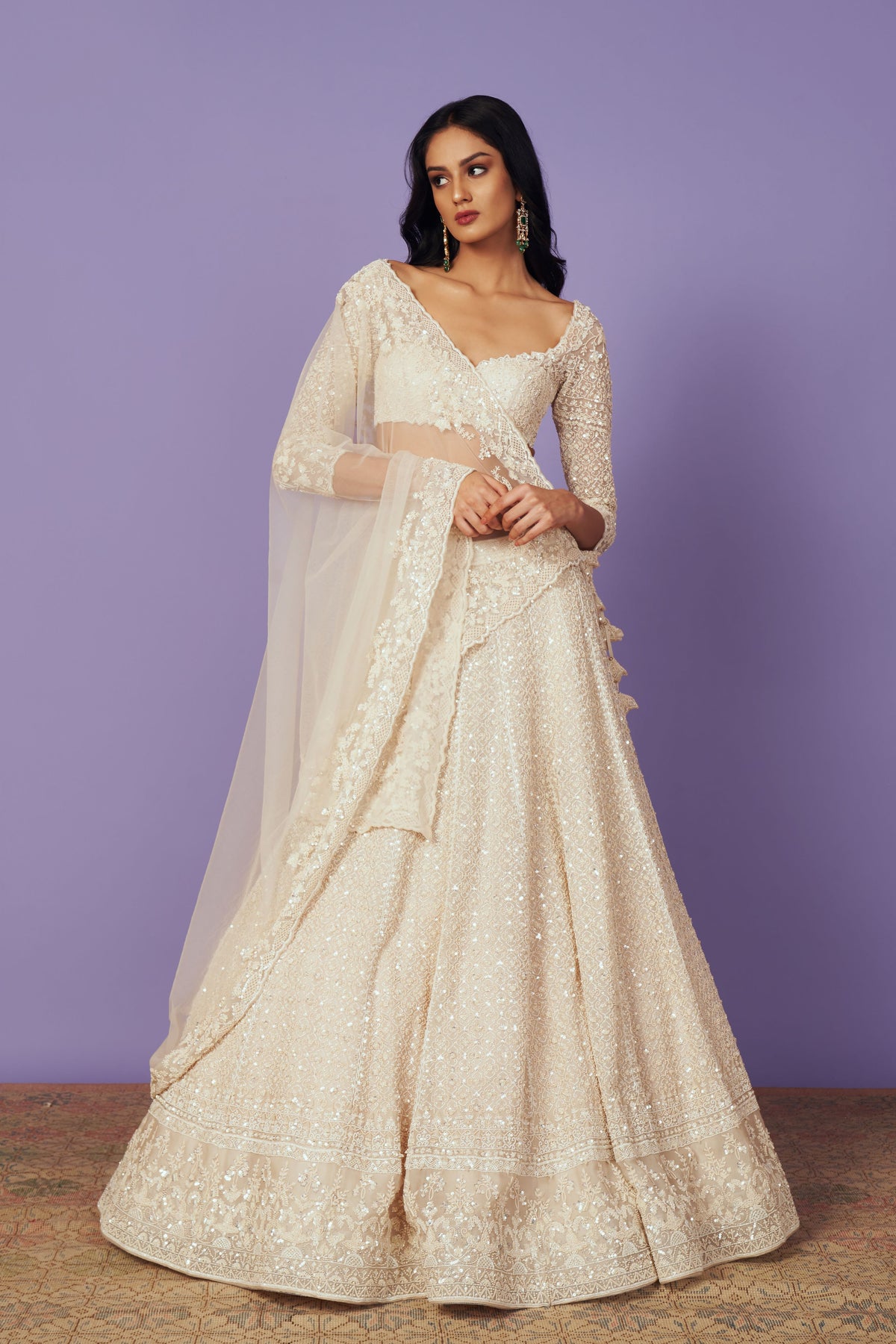 Leh Galilea Ivory Lehenga Set