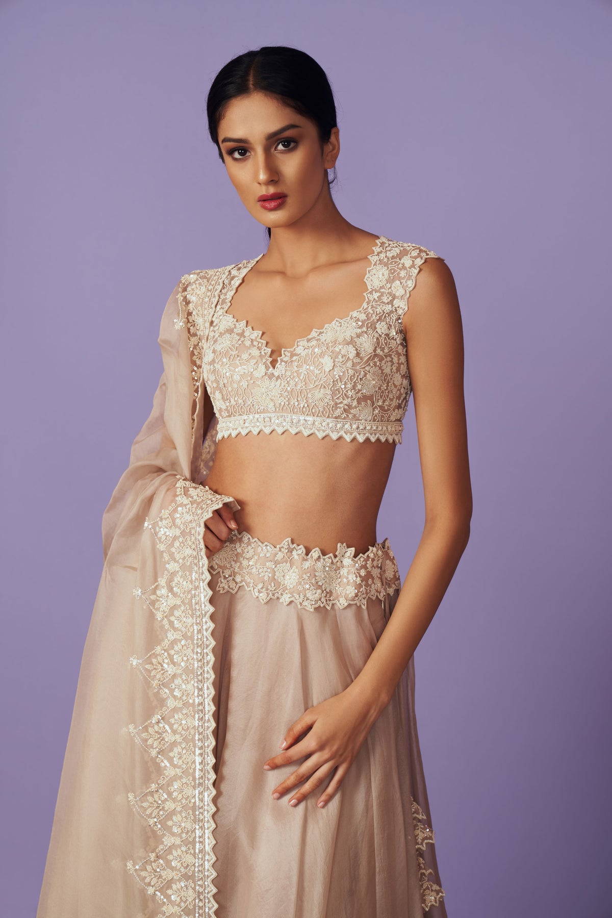 Grey Maryul Lehenga Set