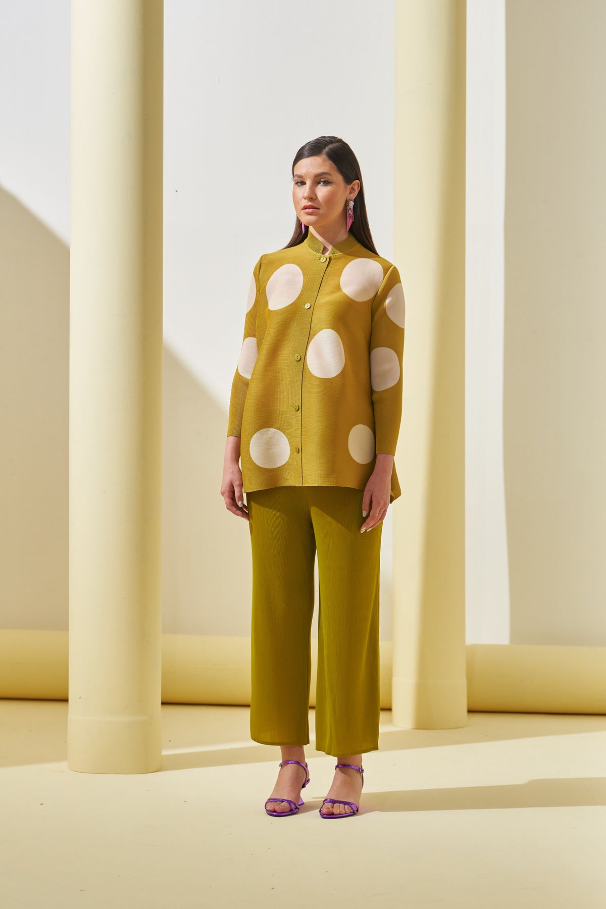 Lime Green Polka Dot Coord Set