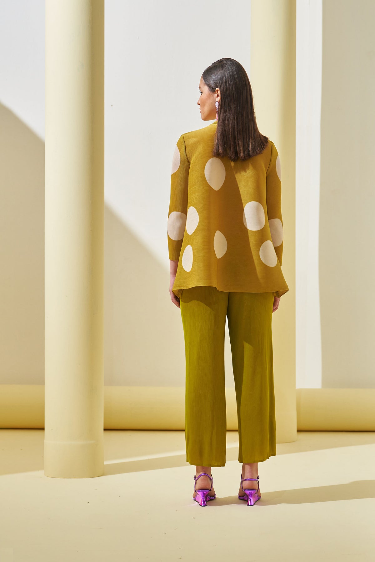 Lime Green Polka Dot Coord Set