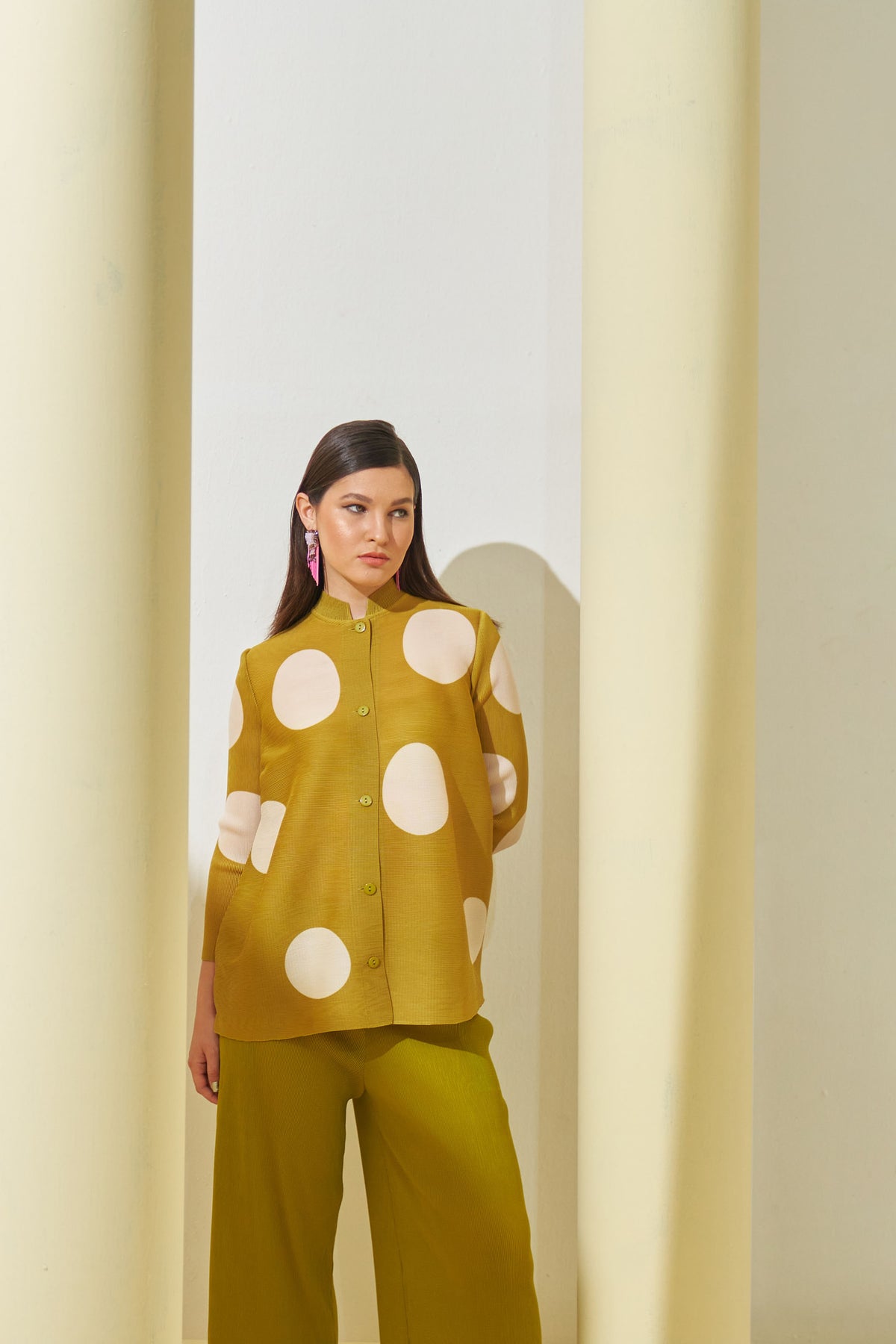 Lime Green Polka Dot Coord Set