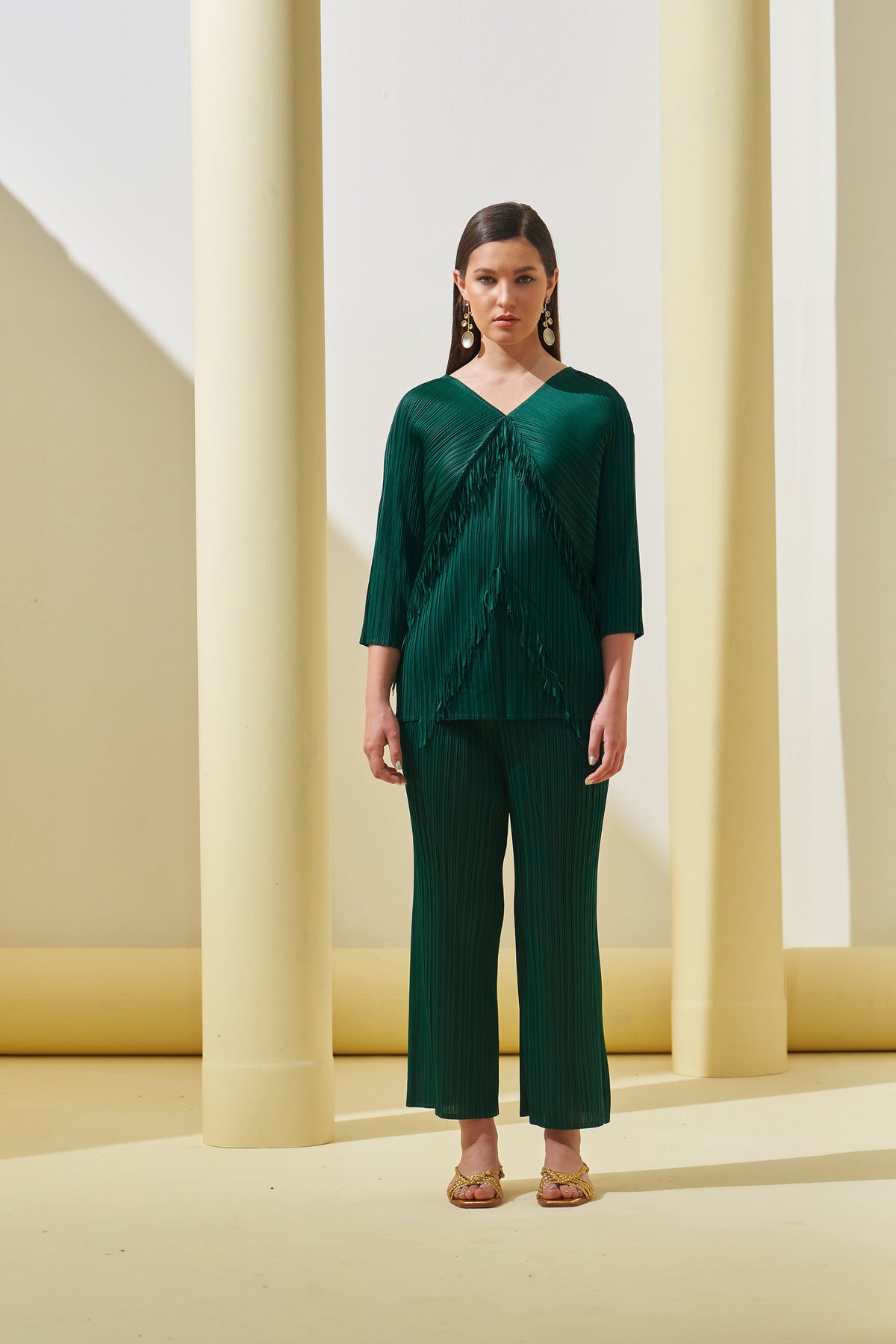 Green Fringe Coord Set