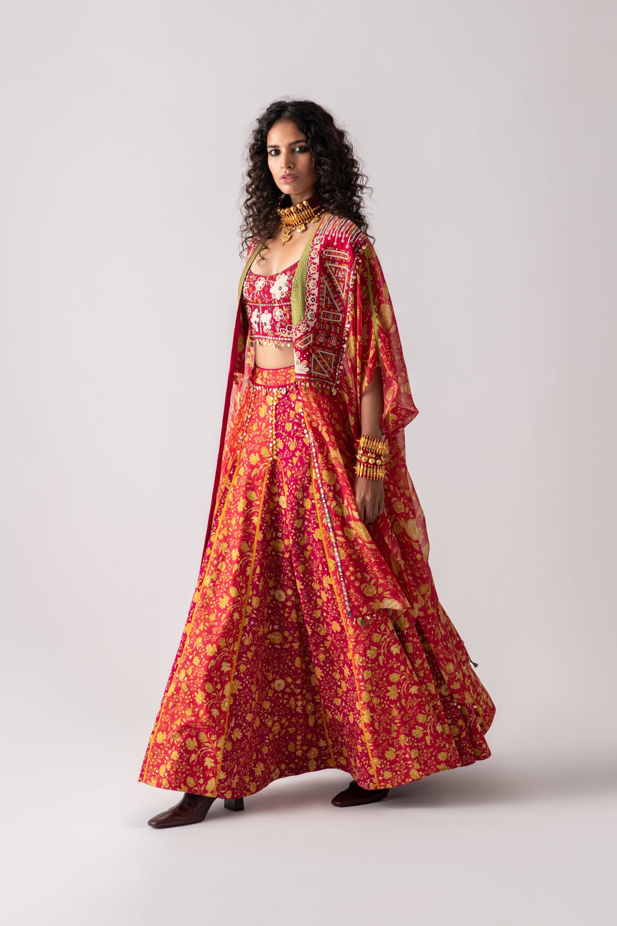 Pink nakshatra lehenga set