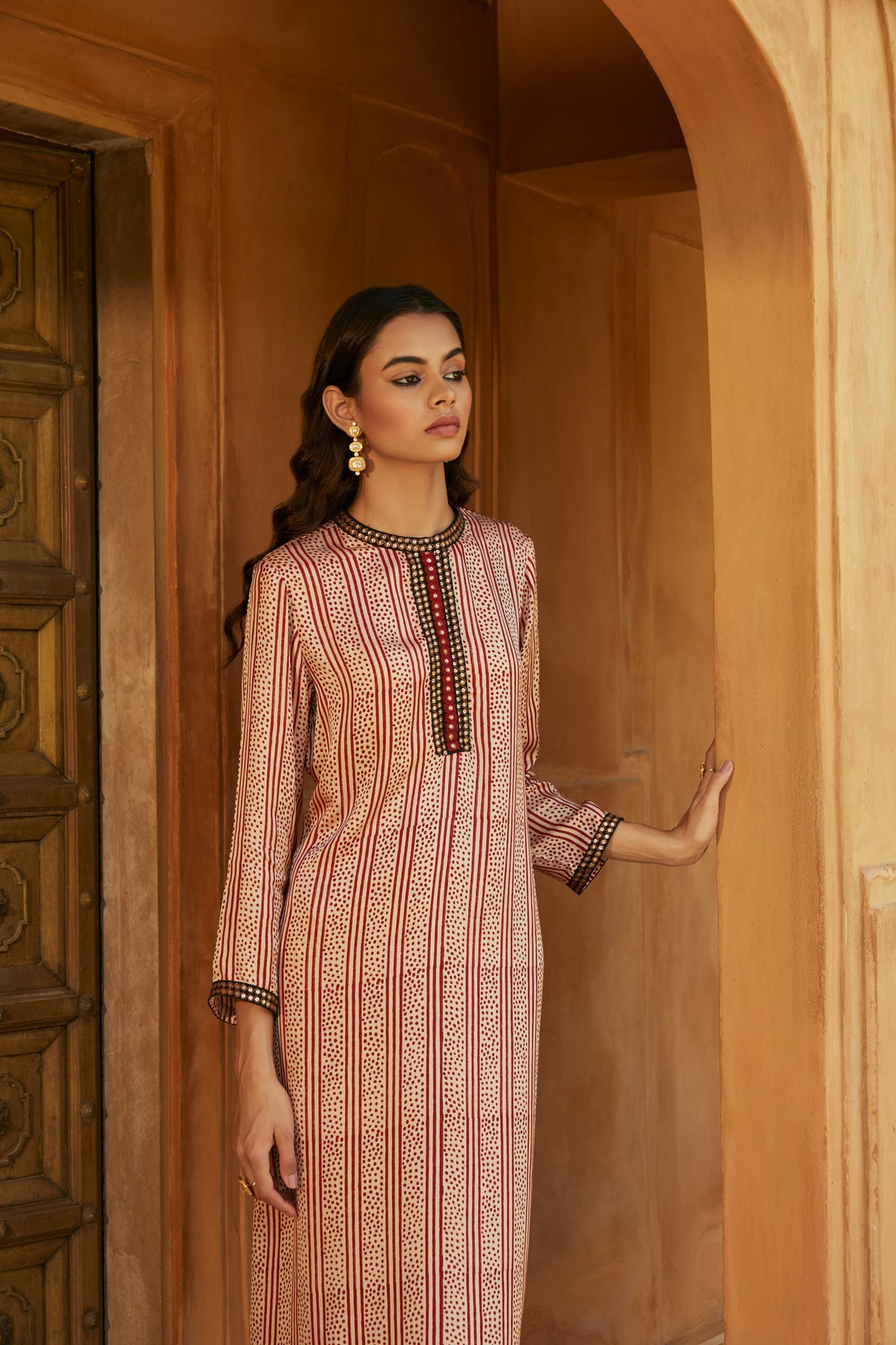 Red Kurta Set